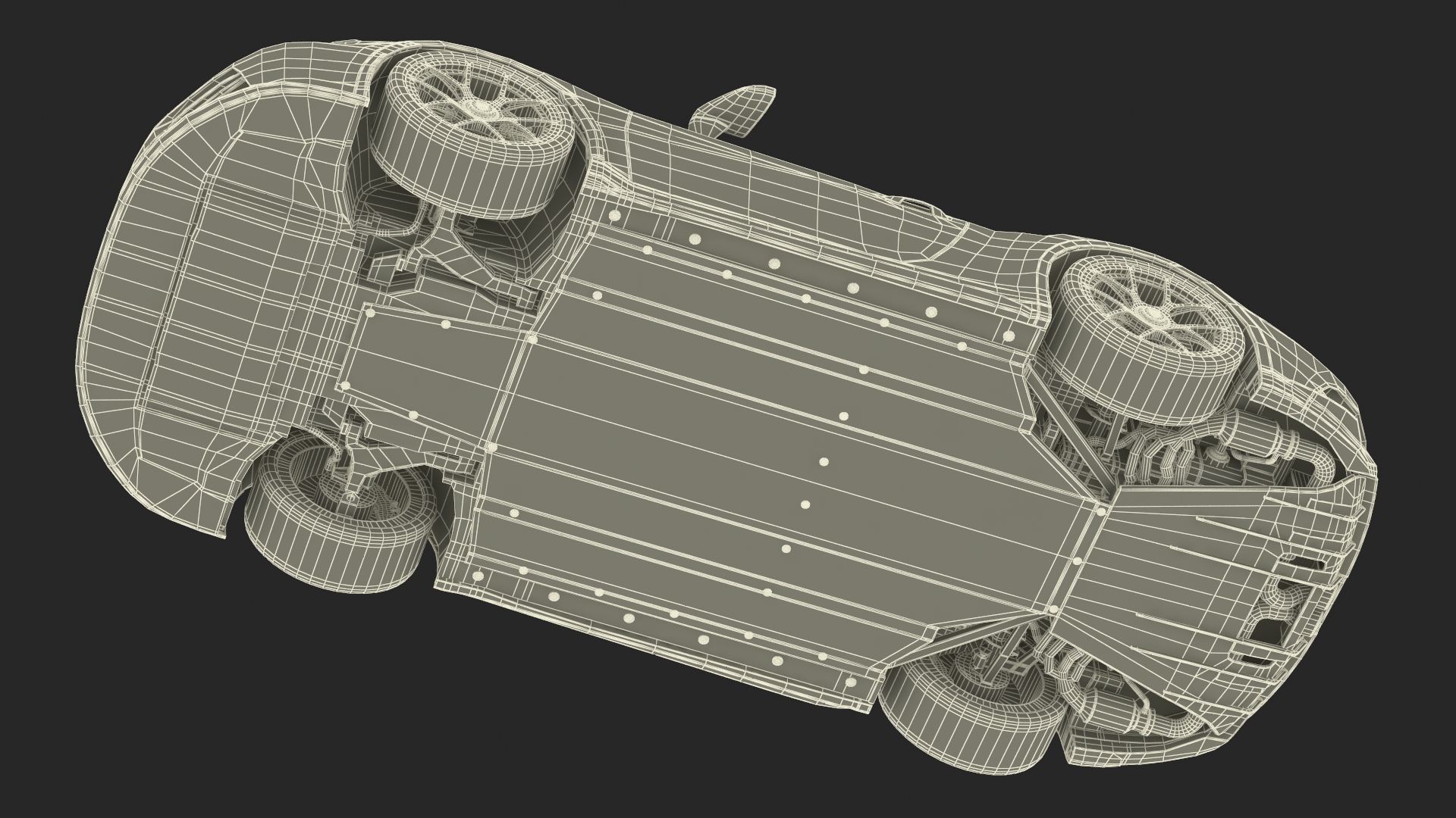 3D Sport Car Porsche 911 2024 Black Rigged for Cinema 4D model