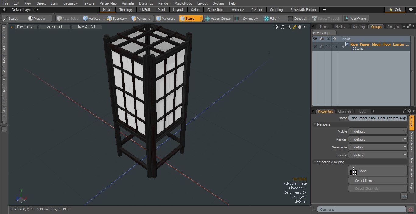 3D Rice Paper Shoji Floor Lantern Night Glow