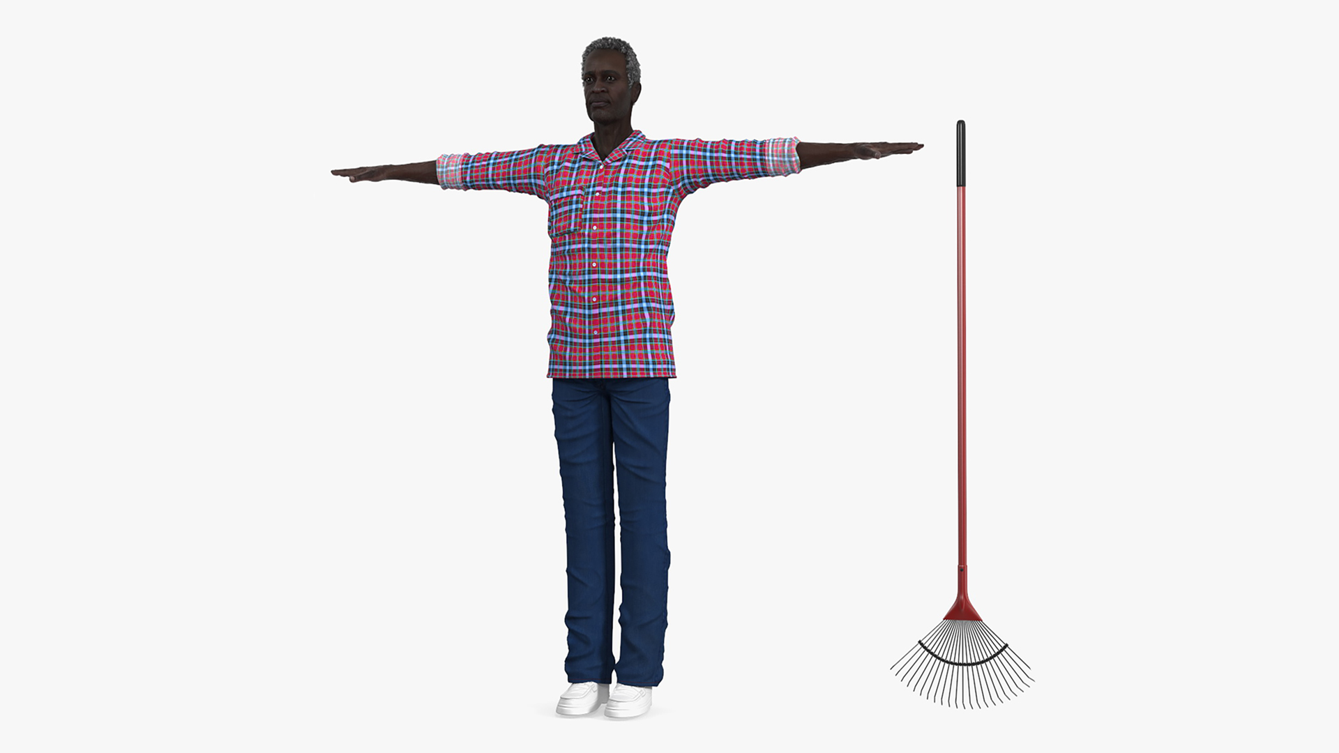 Home Style Afro American Man Rigged for Maya 3D model