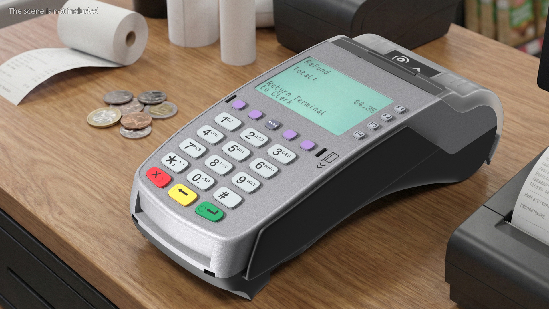 Card Processing Terminal with Screen, view 2