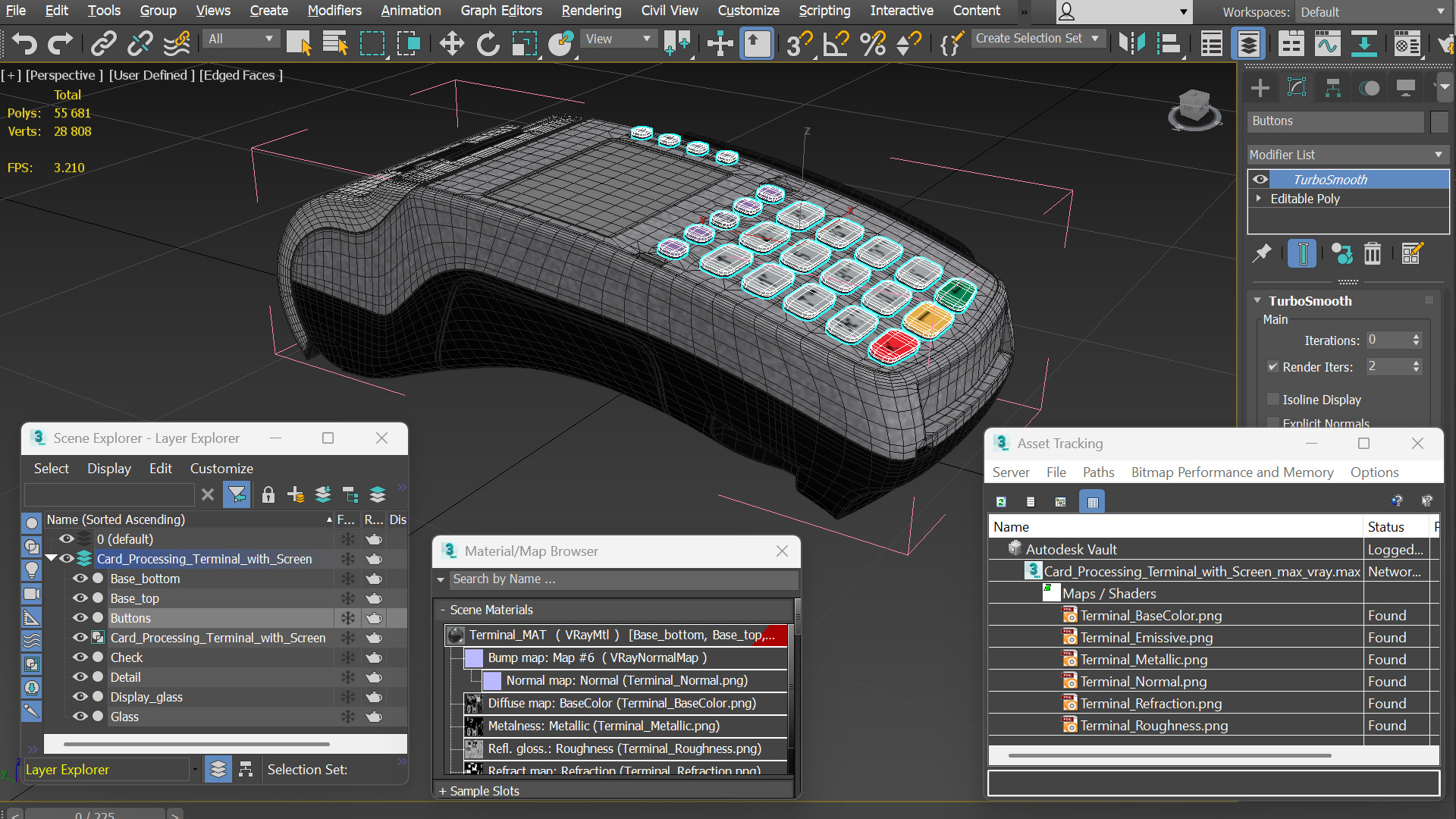 Card Processing Terminal with Screen, view 8