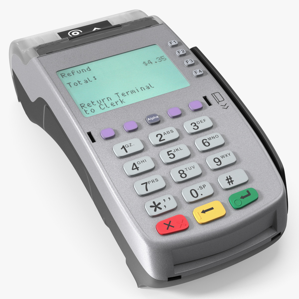 Card Processing Terminal with Screen 3D model preview