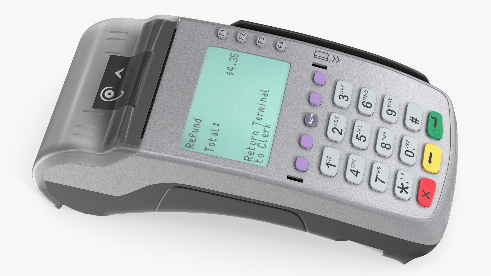 Card Processing Terminal with Screen, view 4