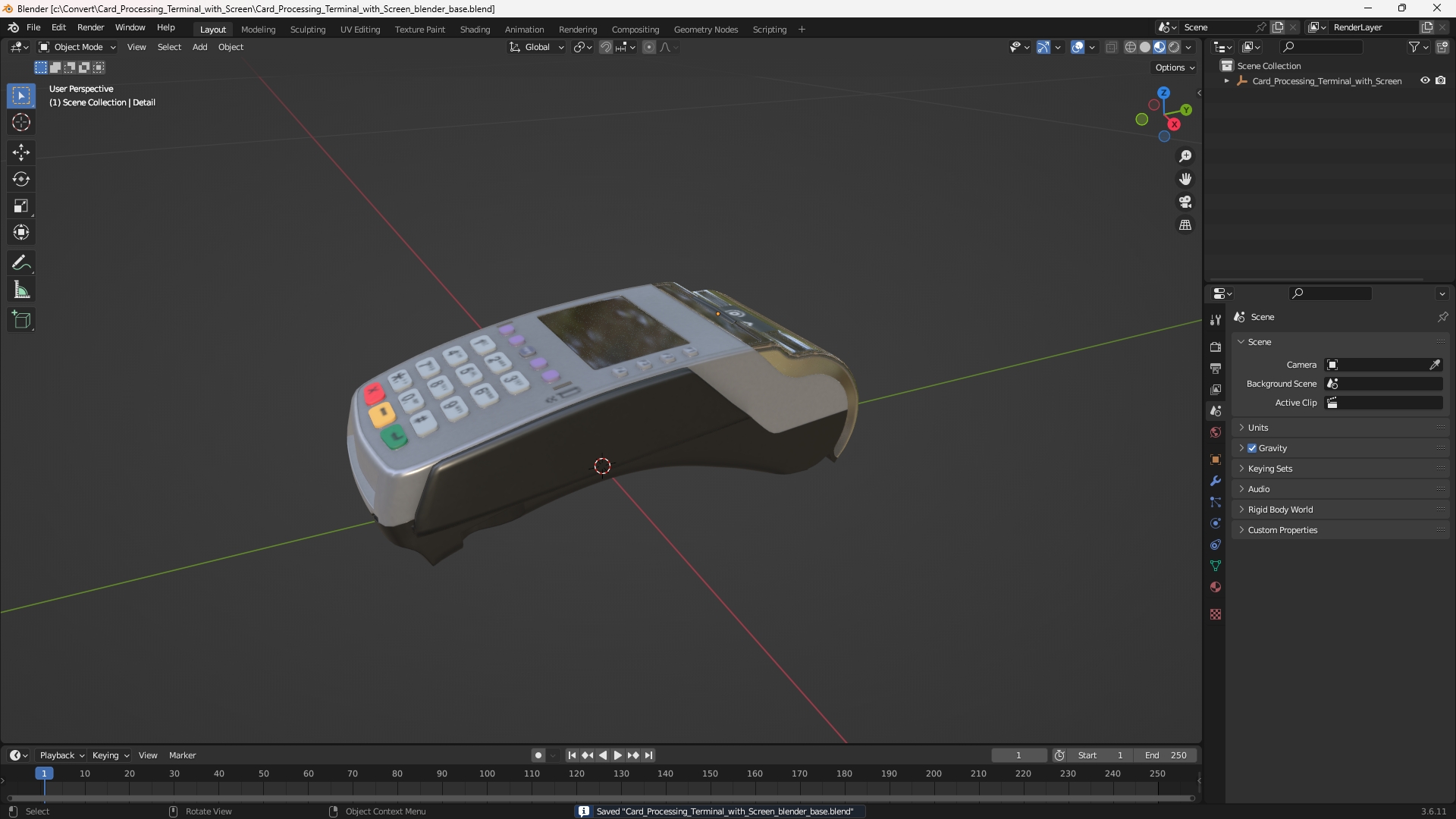 Card Processing Terminal with Screen, view 9