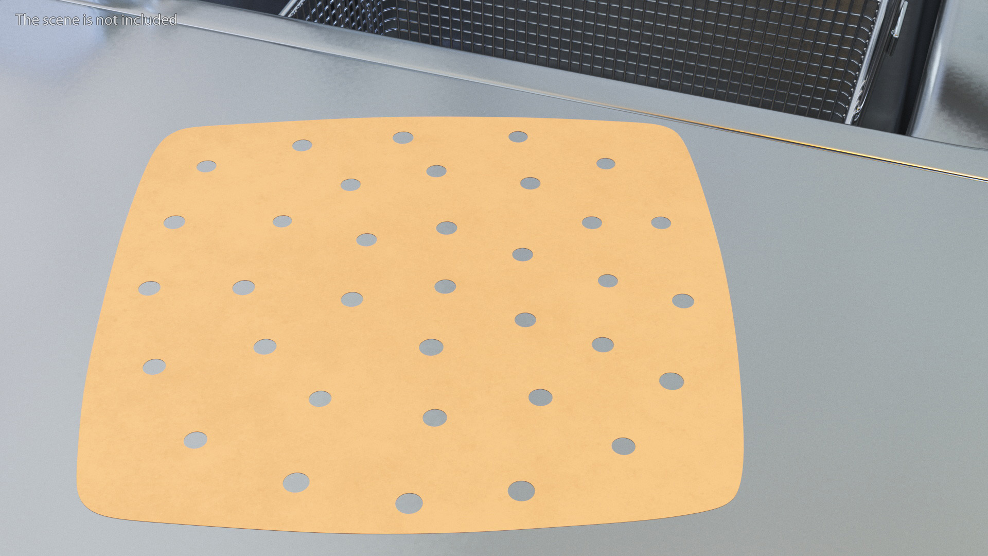 Perforated Air Frier Paper Liner Square 3D model