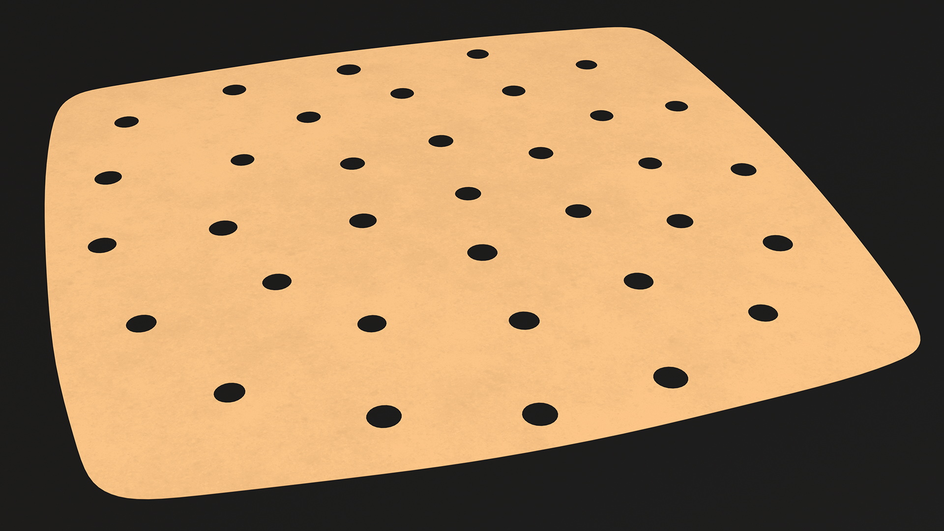Perforated Air Frier Paper Liner Square 3D model