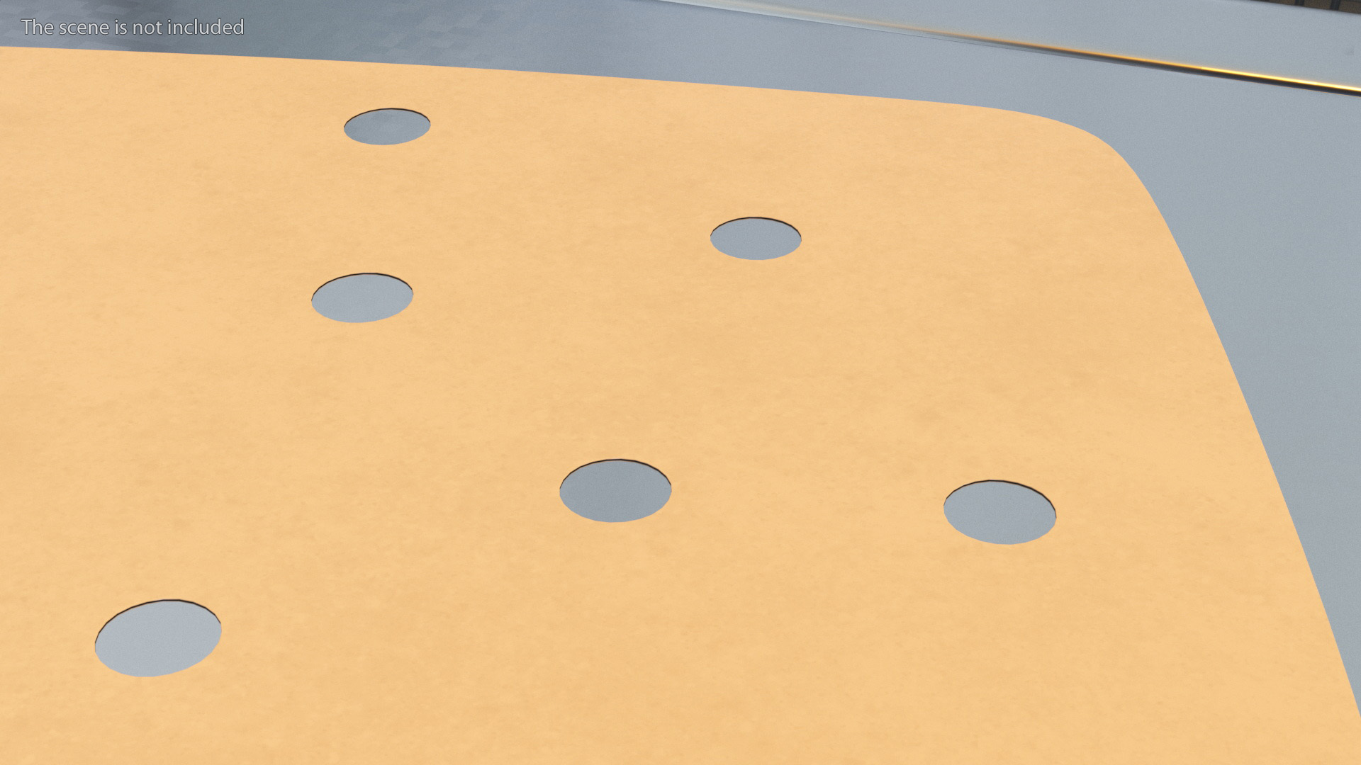 Perforated Air Frier Paper Liner Square 3D model