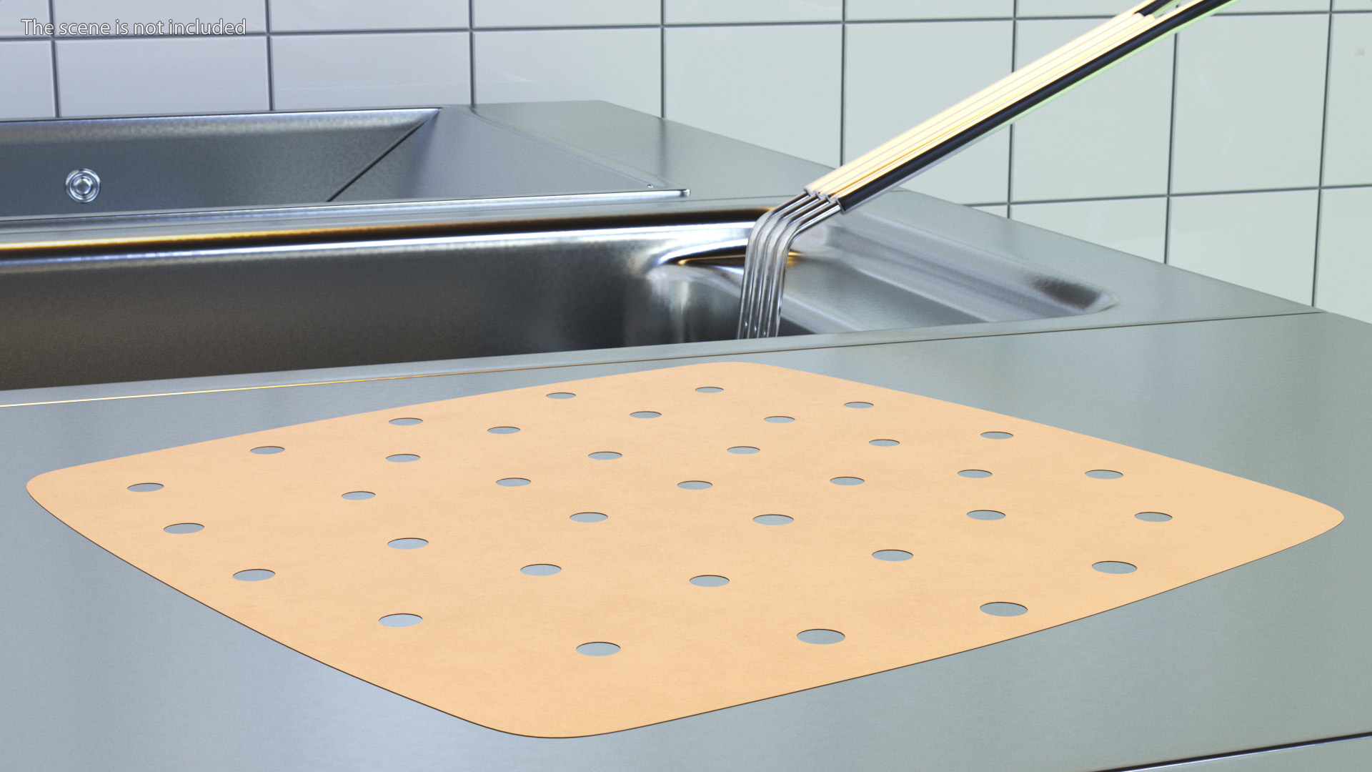 Perforated Air Frier Paper Liner Square 3D model