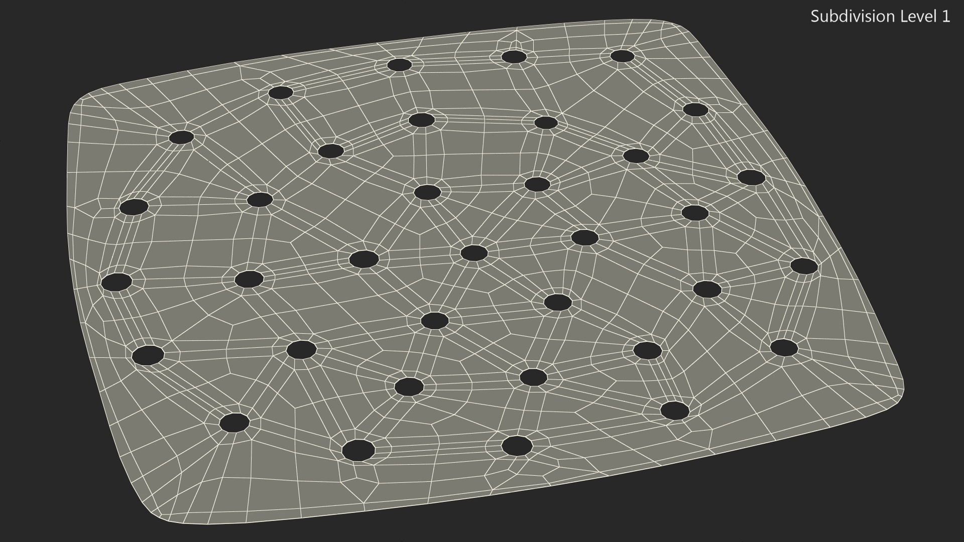 Perforated Air Frier Paper Liner Square 3D model