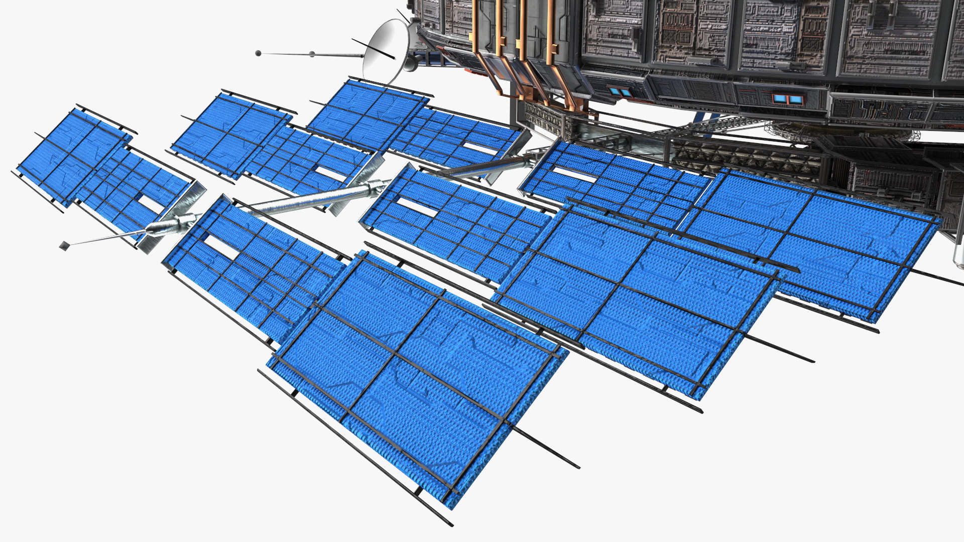 3D Futuristic Sci Fi Space Station