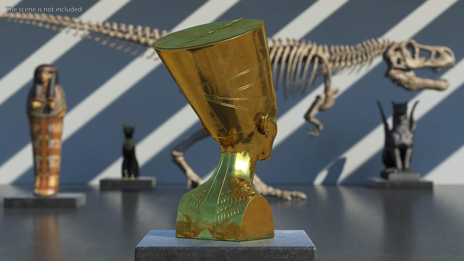 3D model Golden Bust of Queen Nefertiti