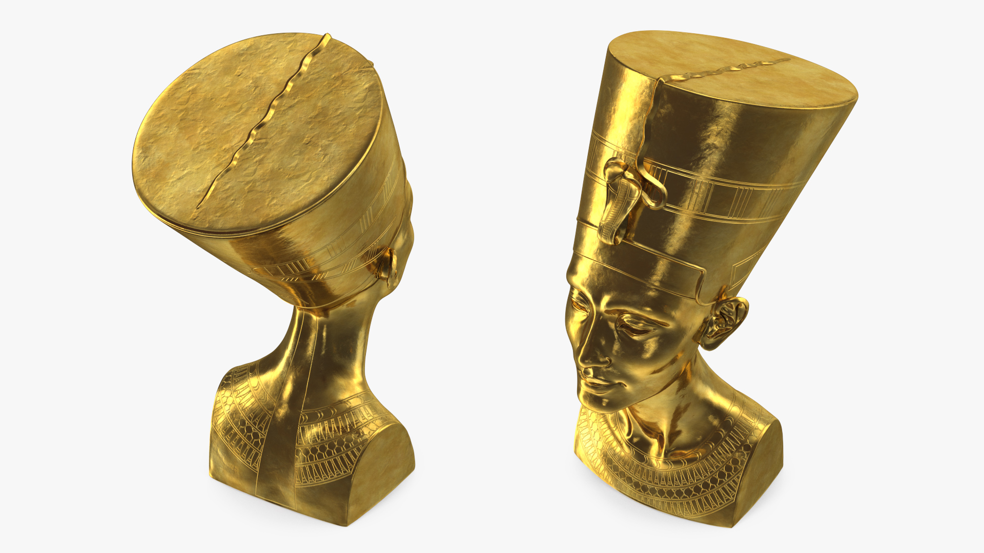 3D model Golden Bust of Queen Nefertiti