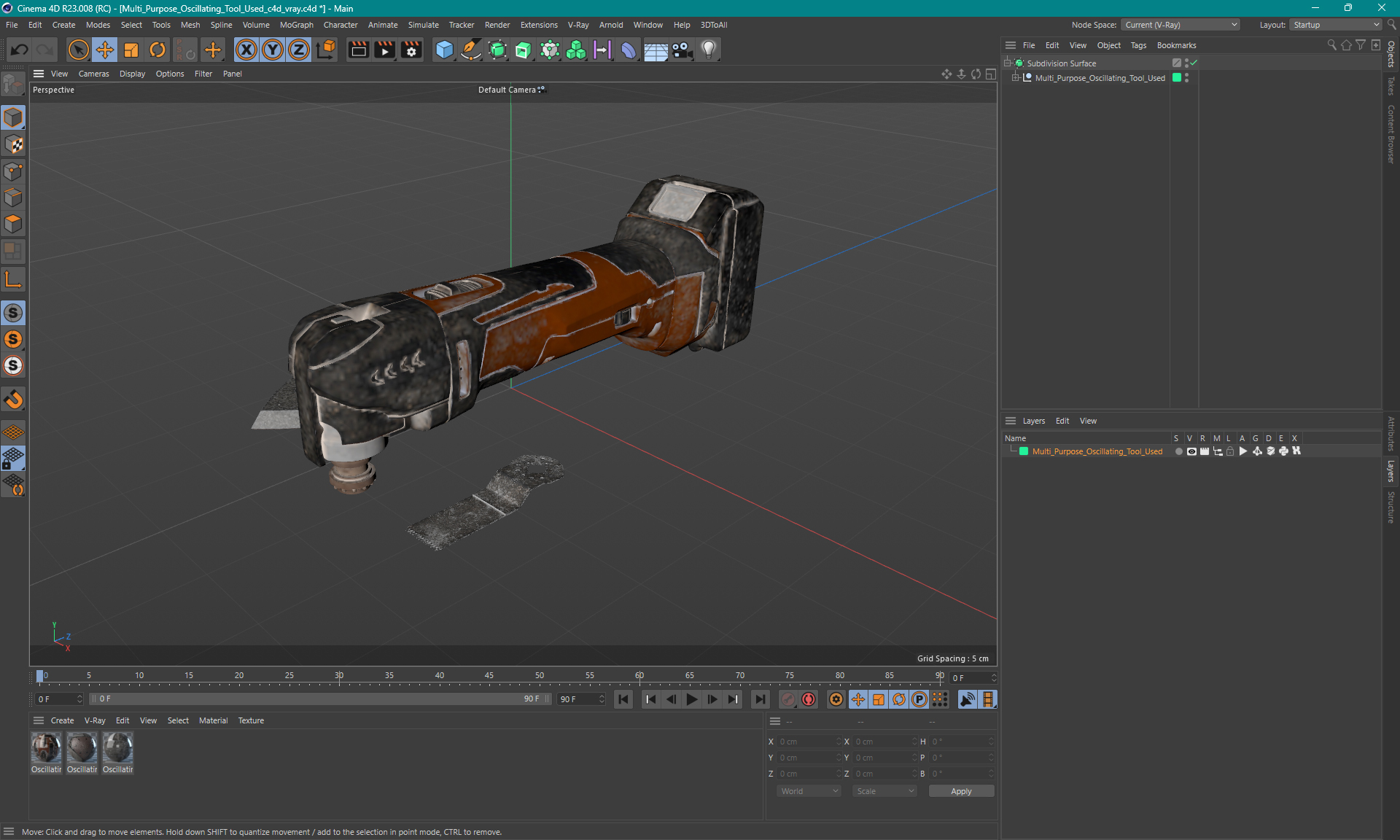 3D model Multi Purpose Oscillating Tool Used
