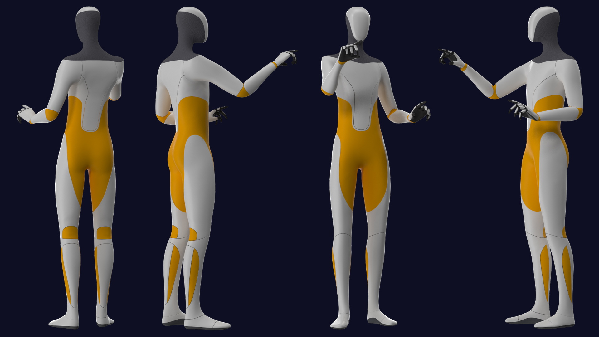 3D model Robotic Humanoid Pointing Pose