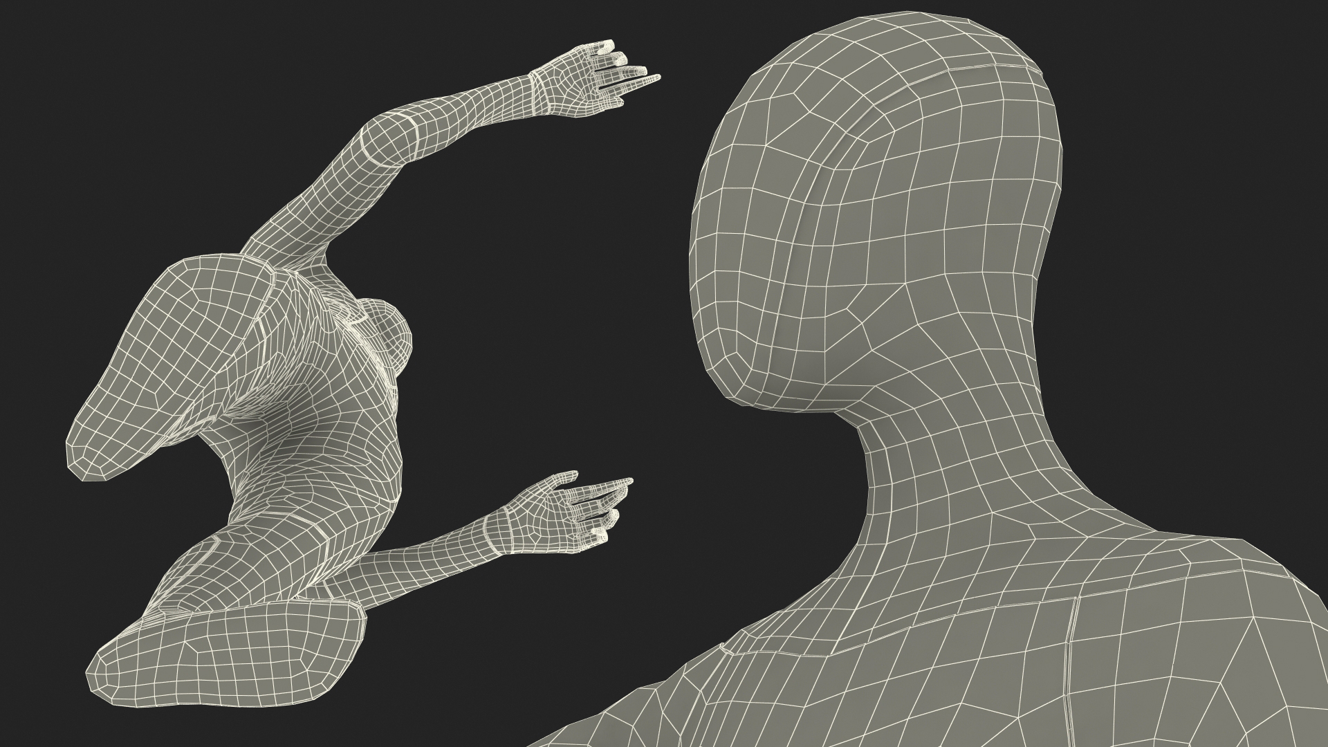 3D model Robotic Humanoid Pointing Pose