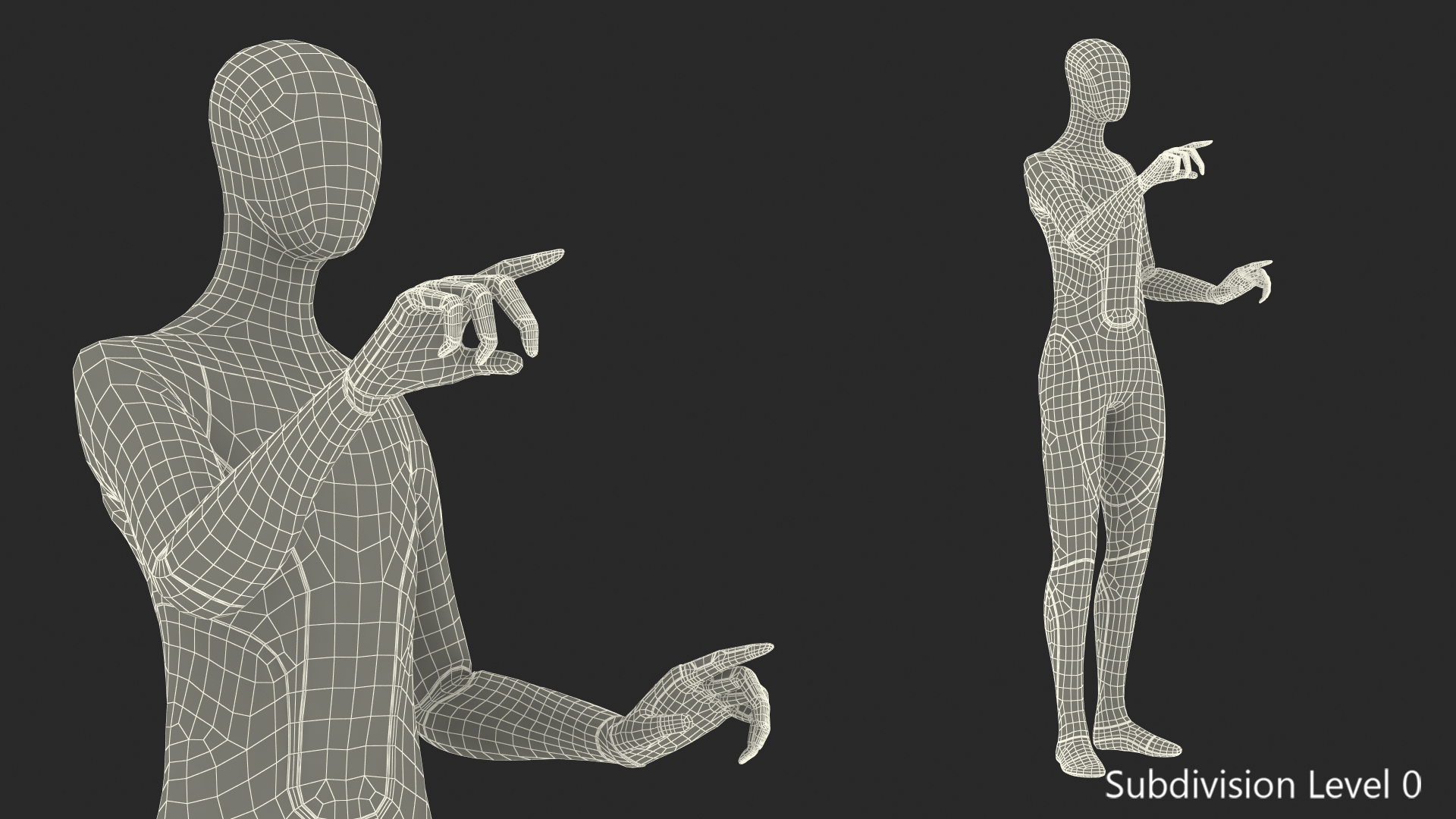 3D model Robotic Humanoid Pointing Pose