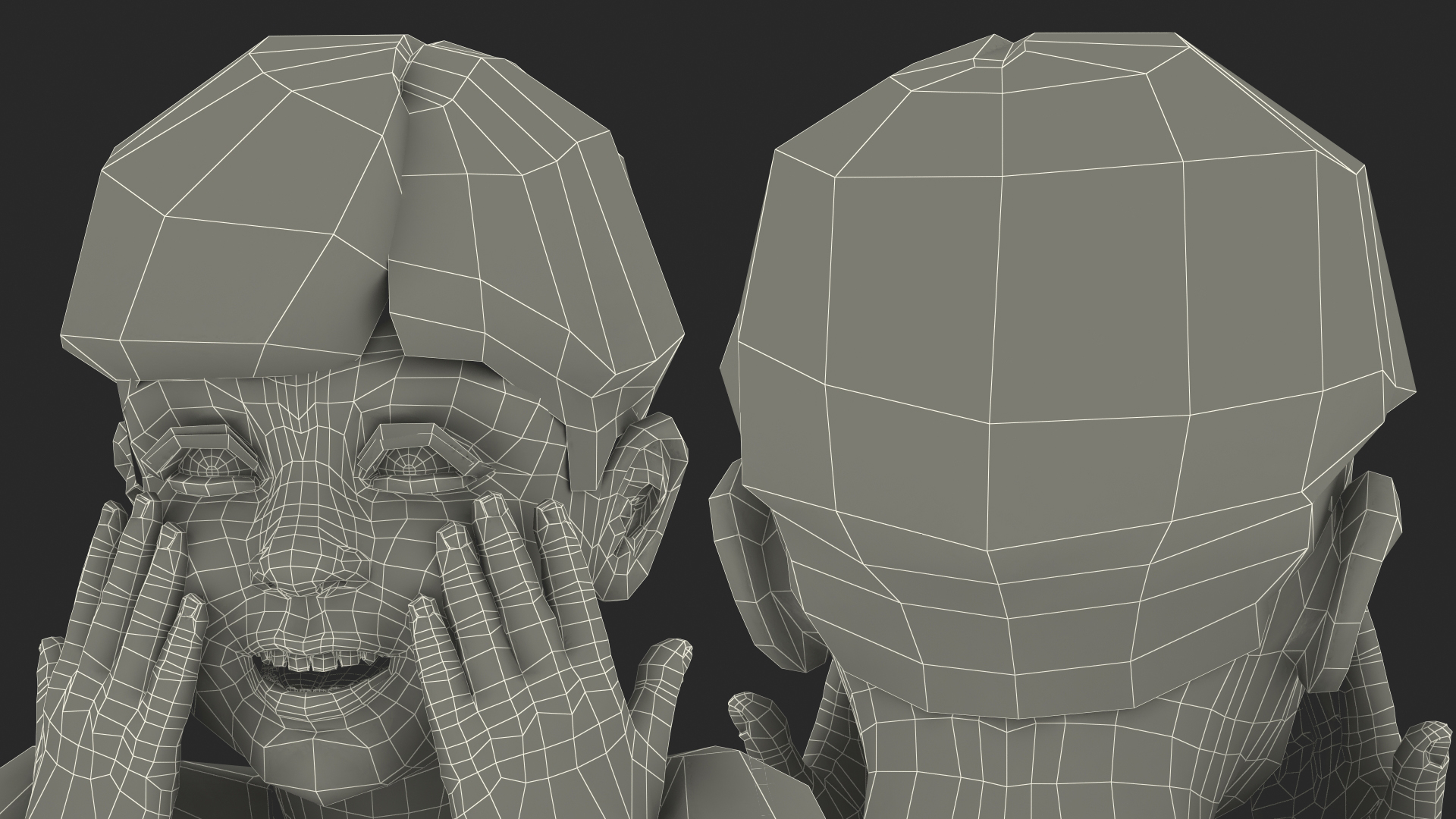 Surprised Child Boy 3D model