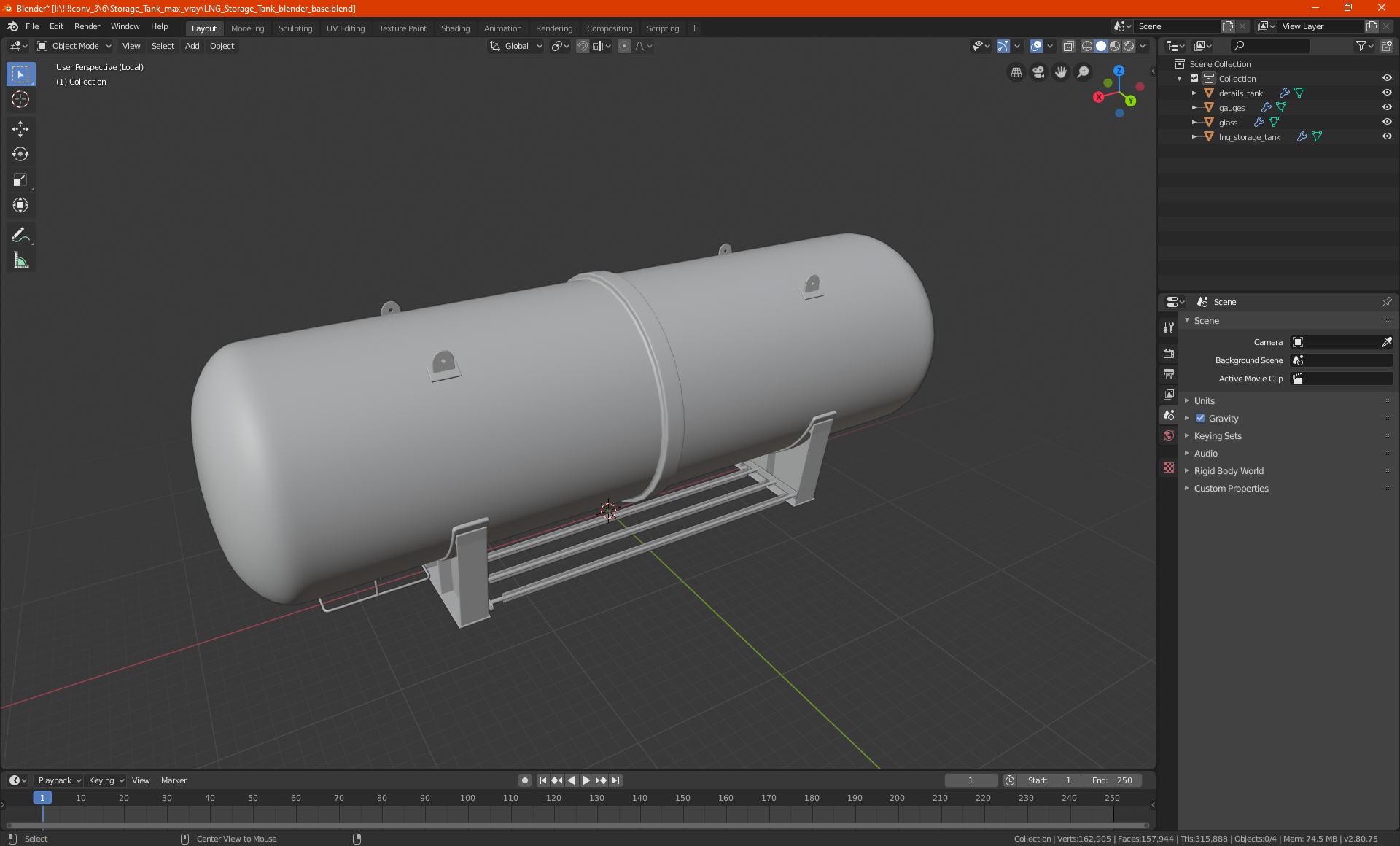 3D LNG Storage Tank