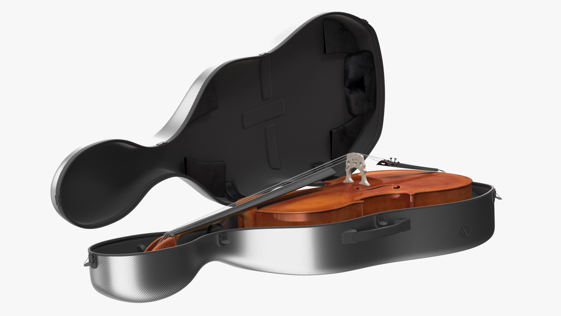 3D Cello Carbon Fiber Hard Case model