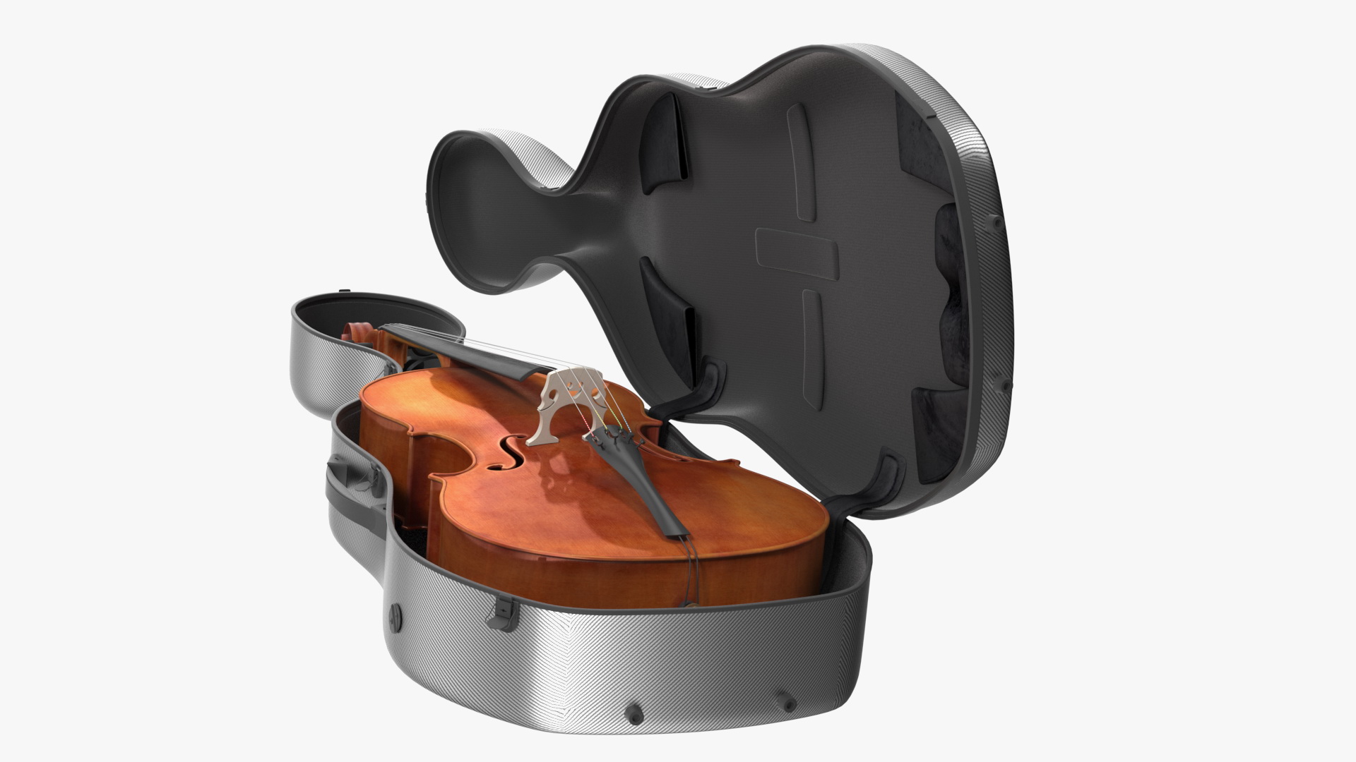 3D Cello Carbon Fiber Hard Case model