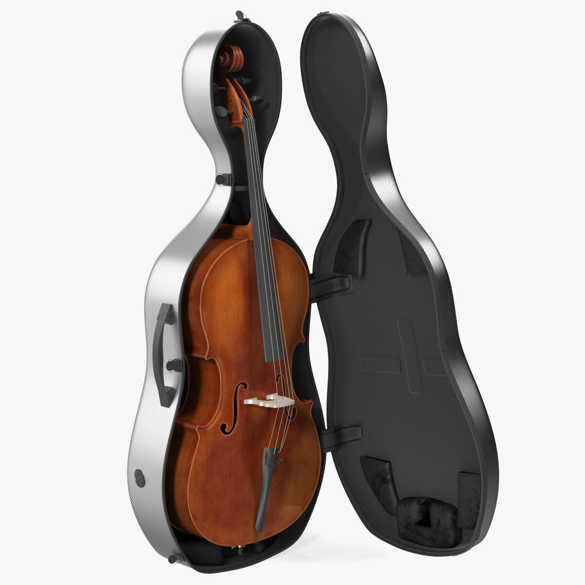 3D Cello Carbon Fiber Hard Case model
