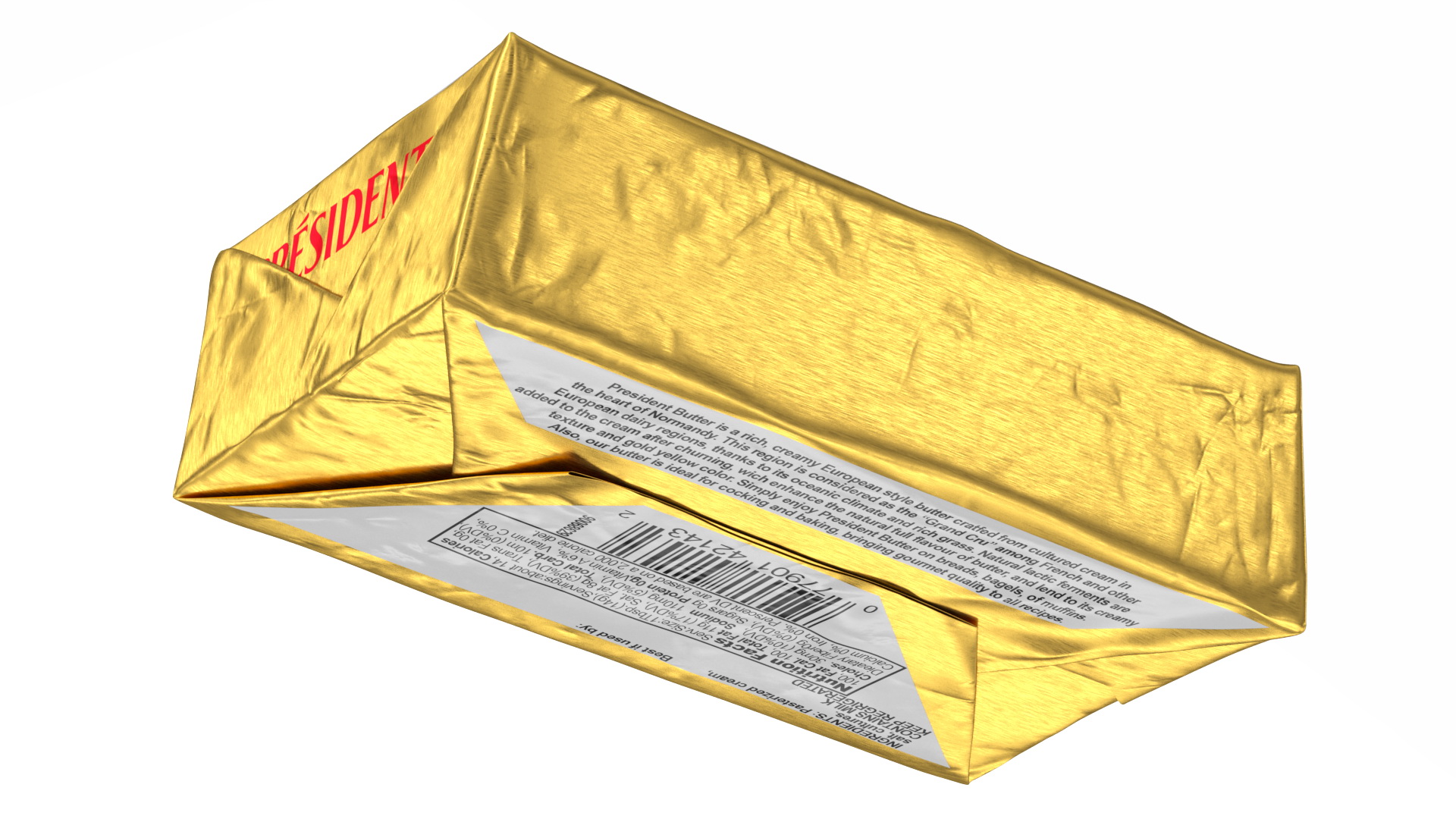 President Unsalted French Butter 3D