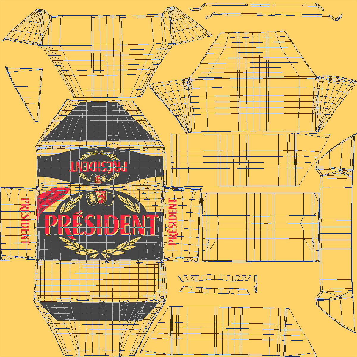 President Unsalted French Butter 3D