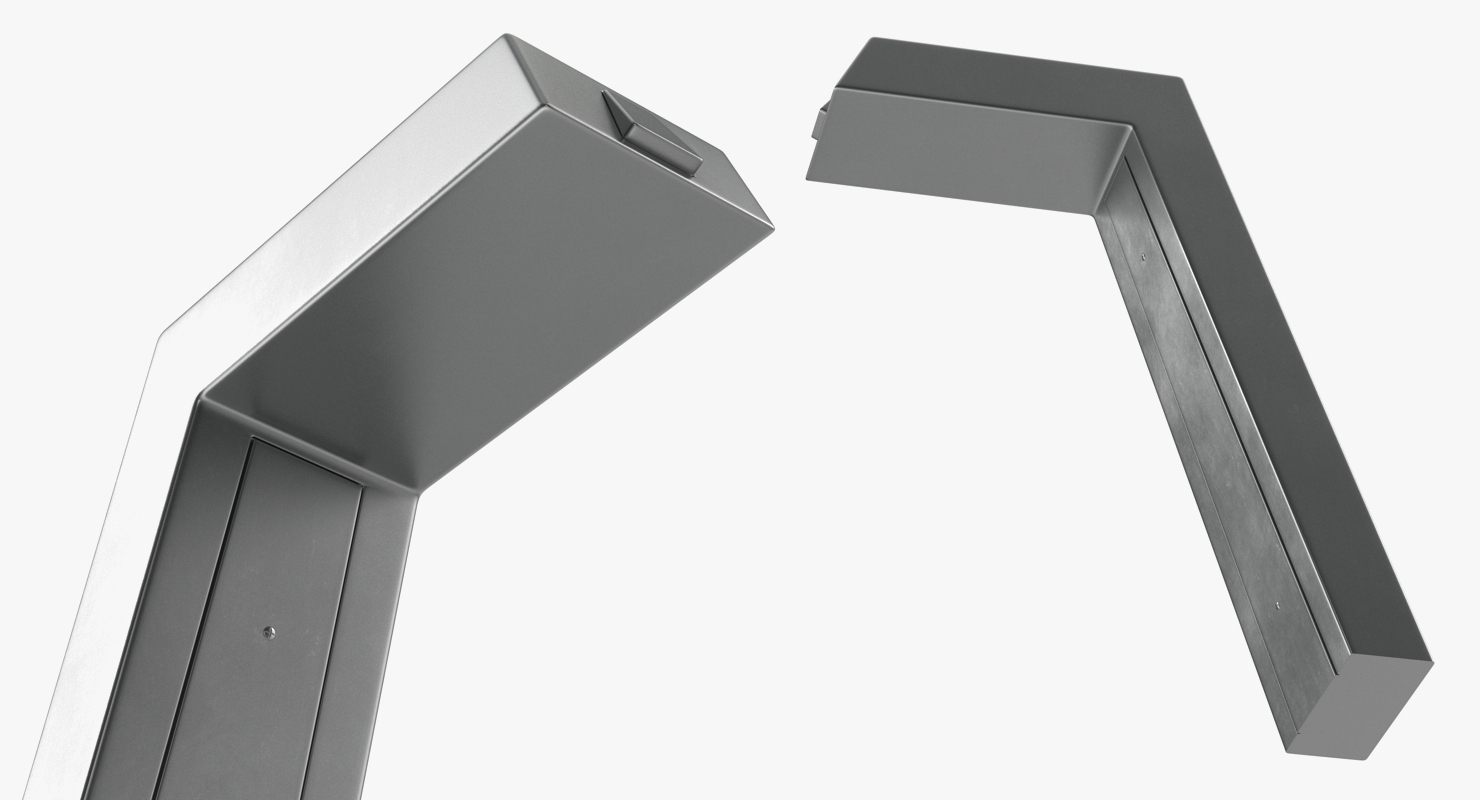 3D model Drinking Fountain Steel Pedestal Outdoor