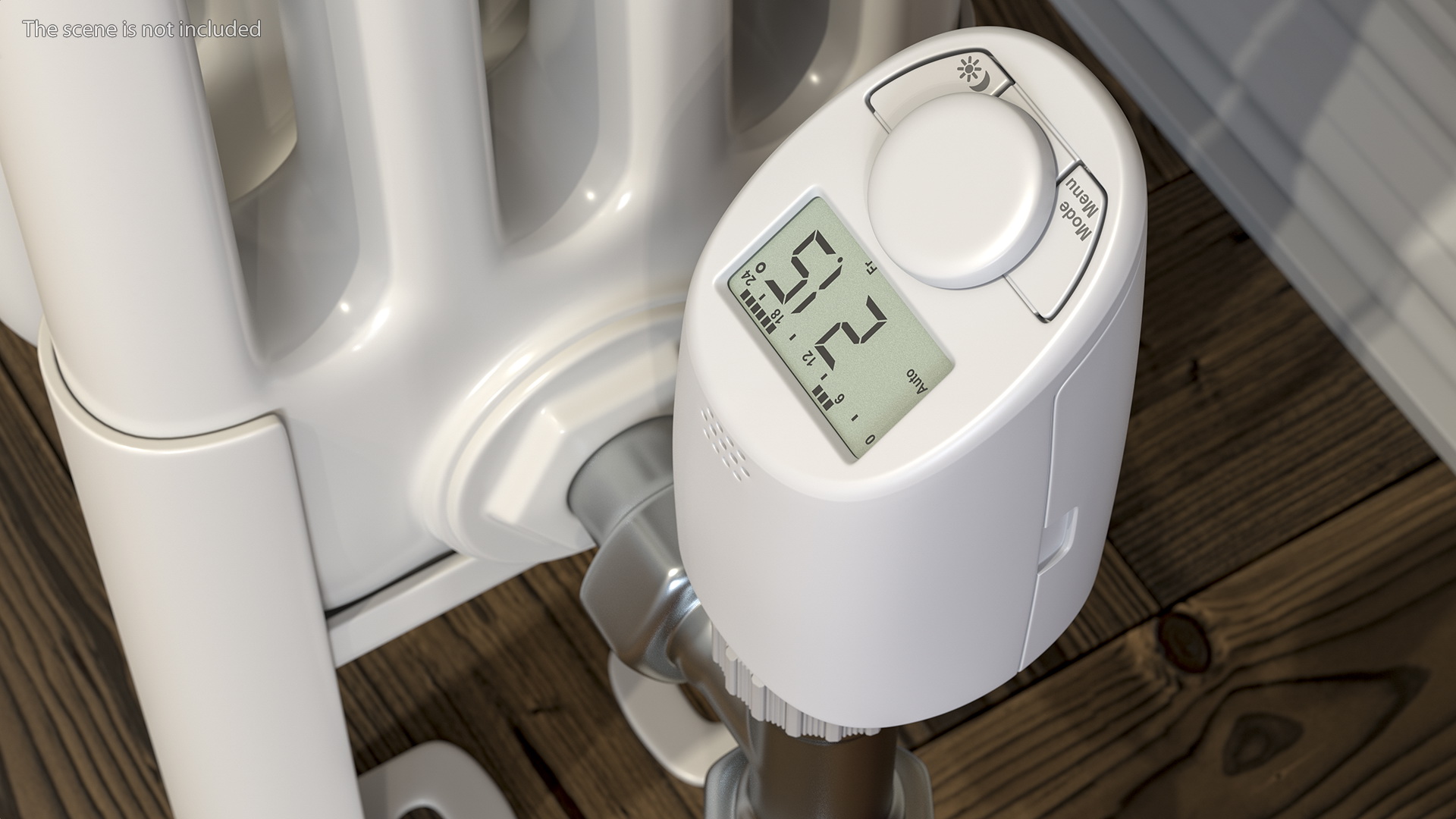 3D model Central Heating Radiator with Thermostat