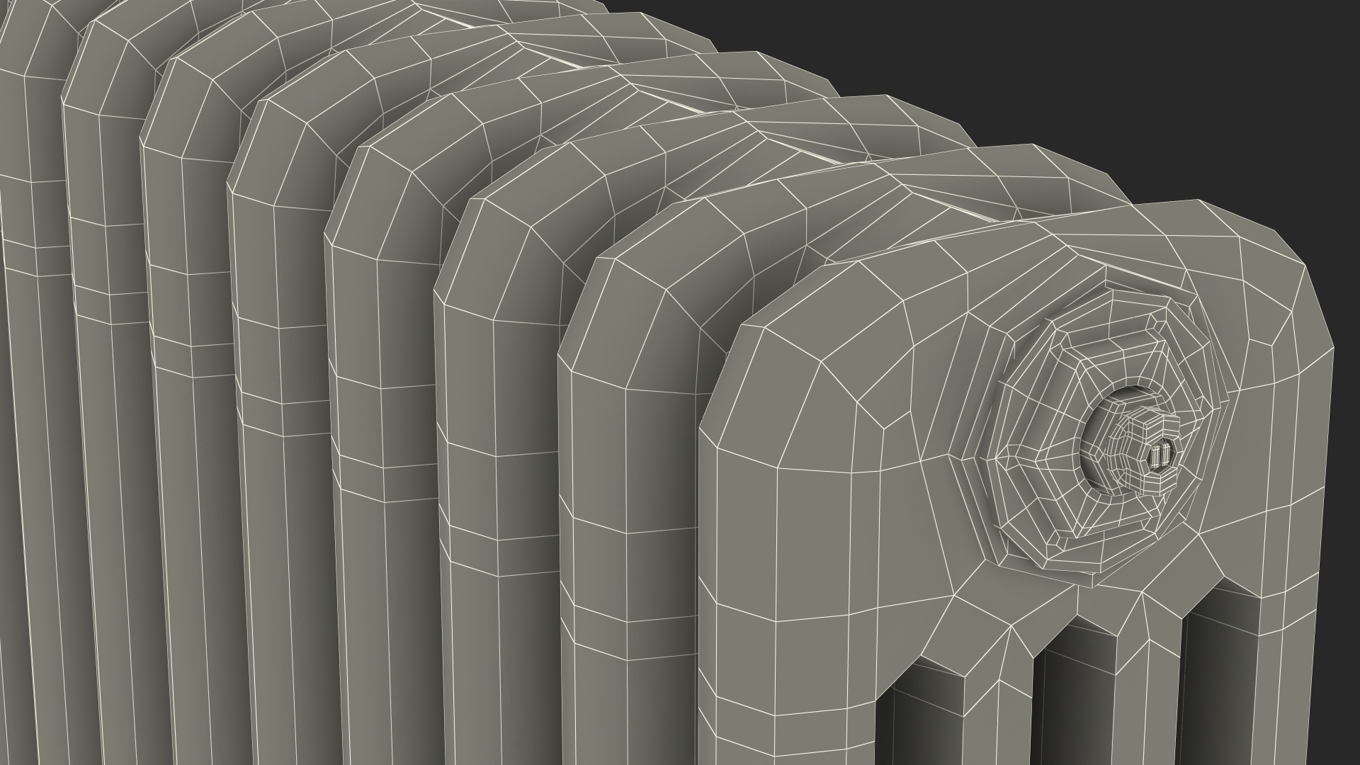 3D model Central Heating Radiator with Thermostat