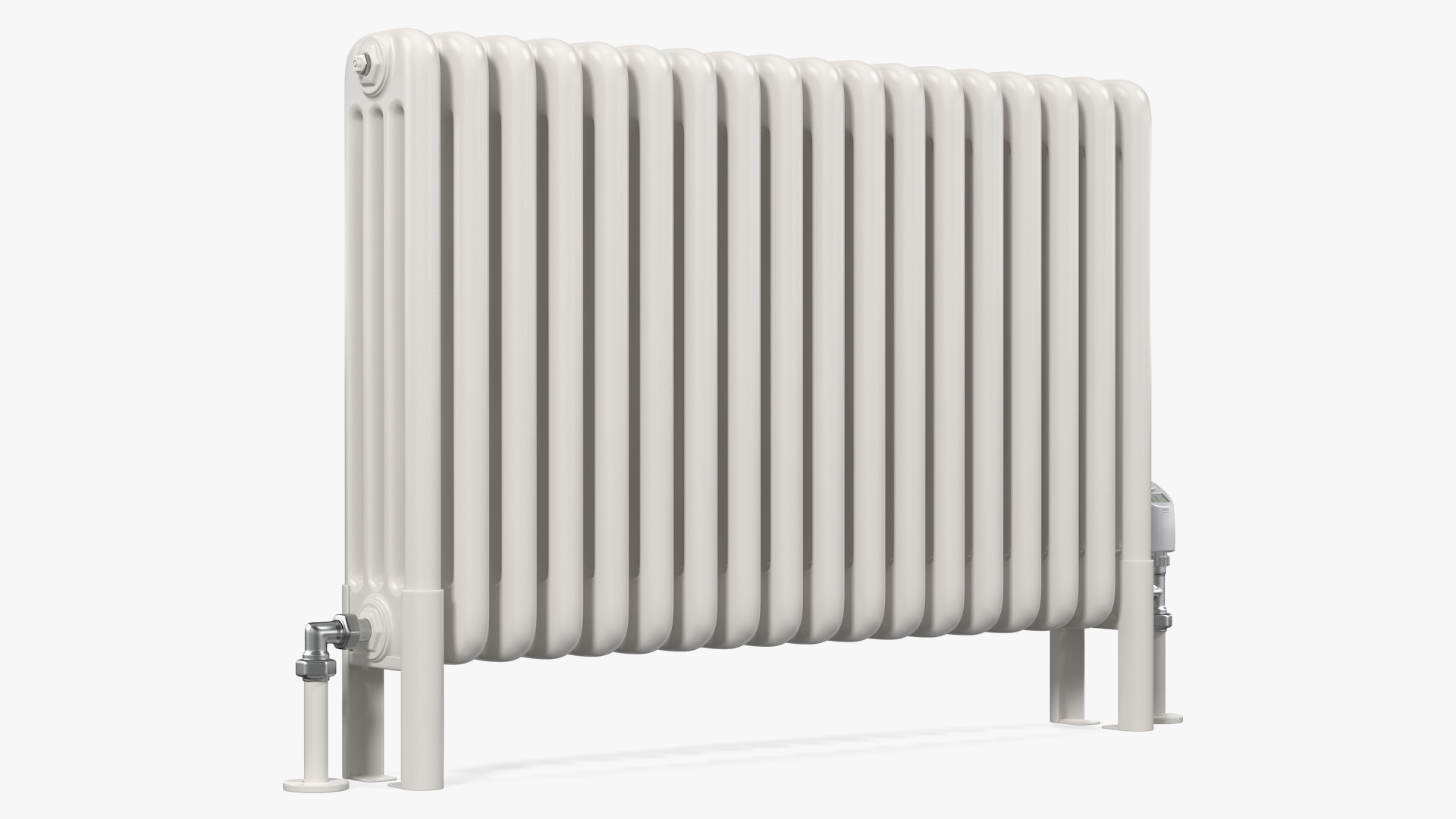 3D model Central Heating Radiator with Thermostat