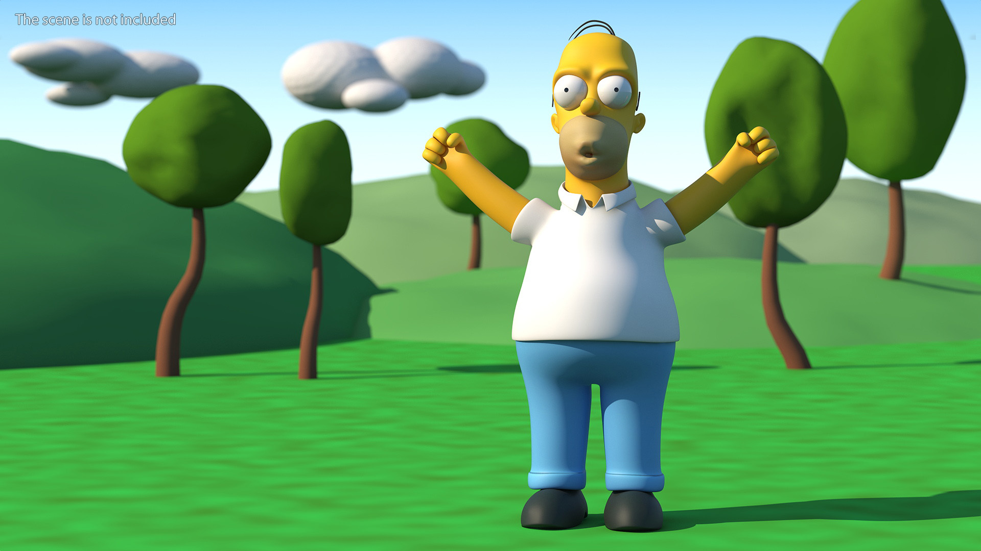 Homer Simpson Rigged for Maya 3D model