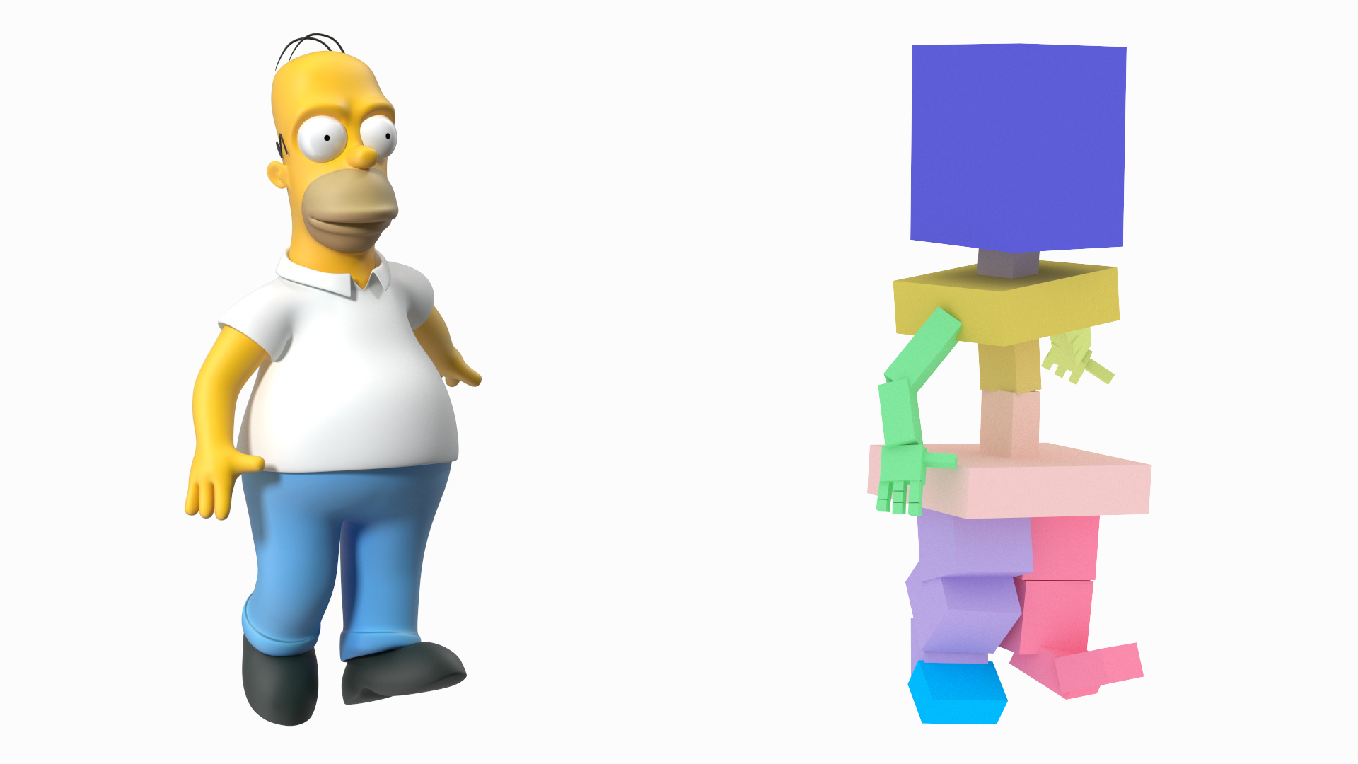Homer Simpson Rigged for Maya 3D model