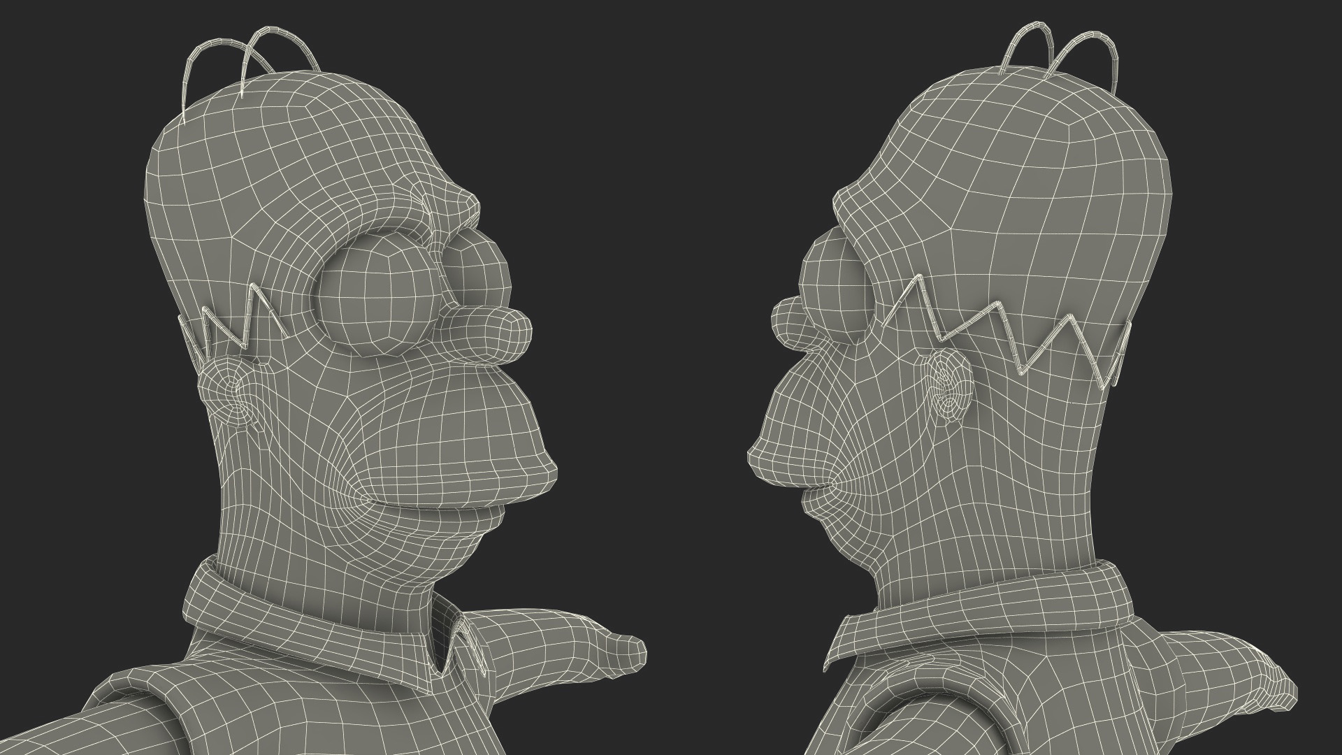 Homer Simpson Rigged for Maya 3D model