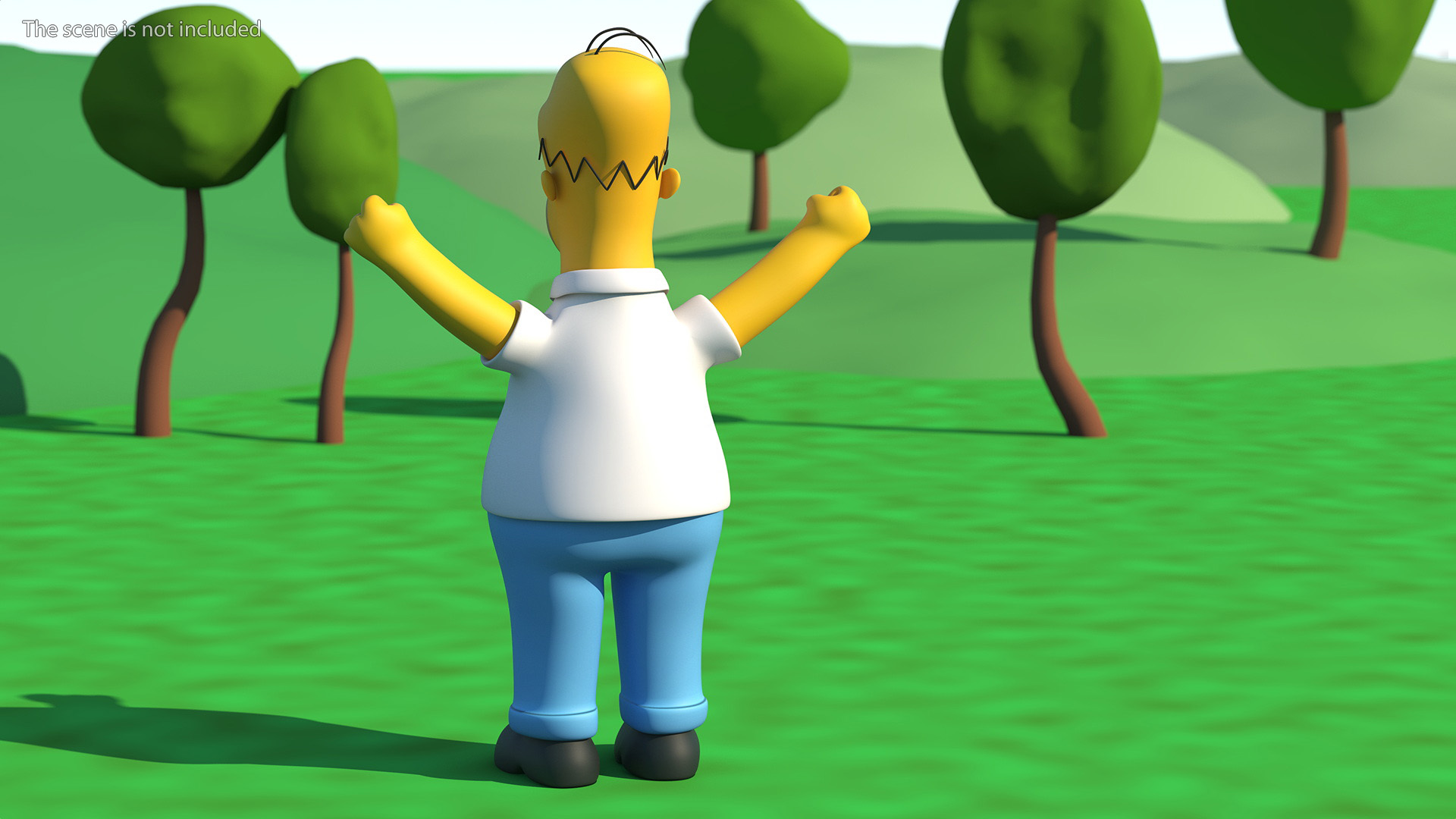 Homer Simpson Rigged for Maya 3D model