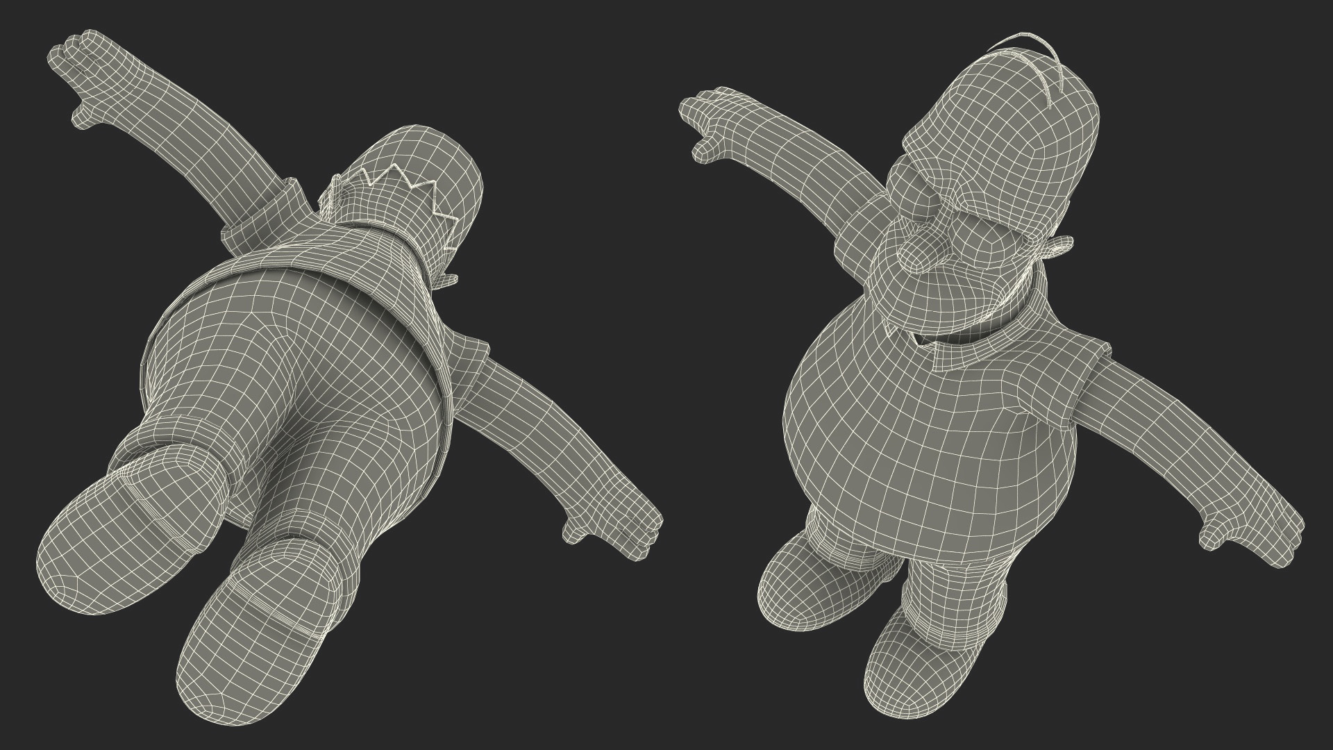 Homer Simpson Rigged for Maya 3D model