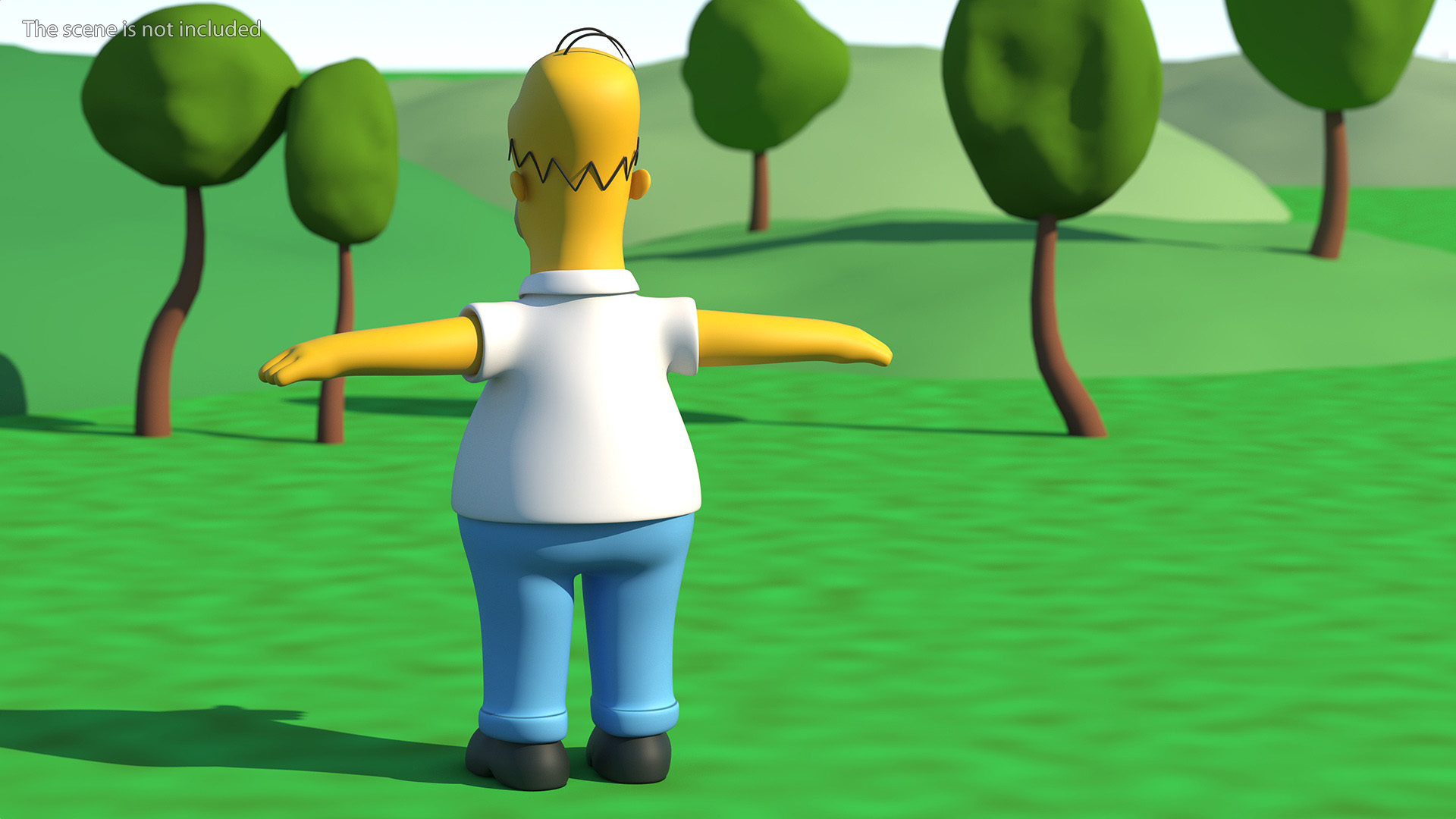 Homer Simpson Rigged for Maya 3D model