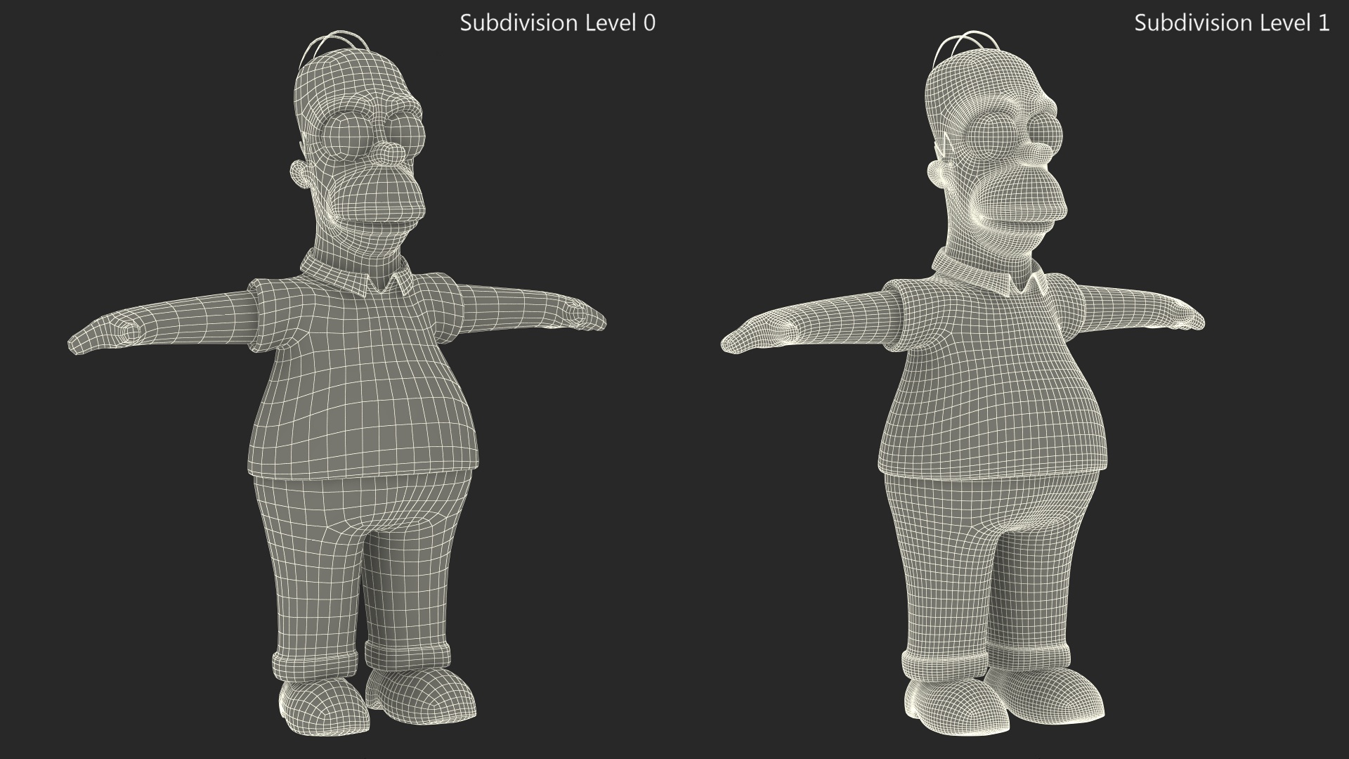 Homer Simpson Rigged for Maya 3D model