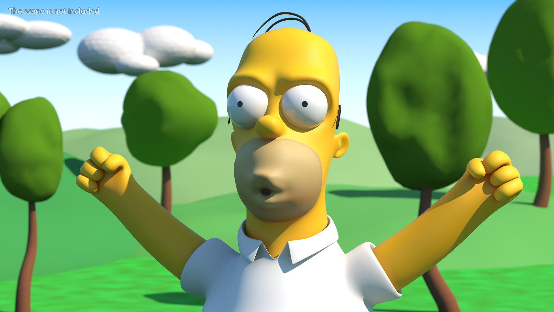 Homer Simpson Rigged for Maya 3D model