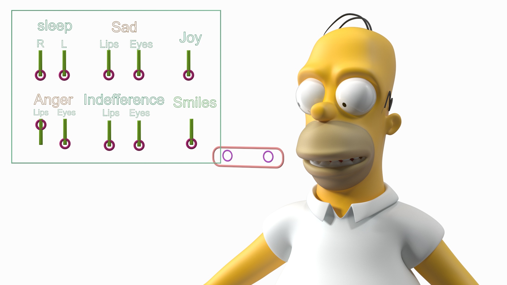 Homer Simpson Rigged for Maya 3D model
