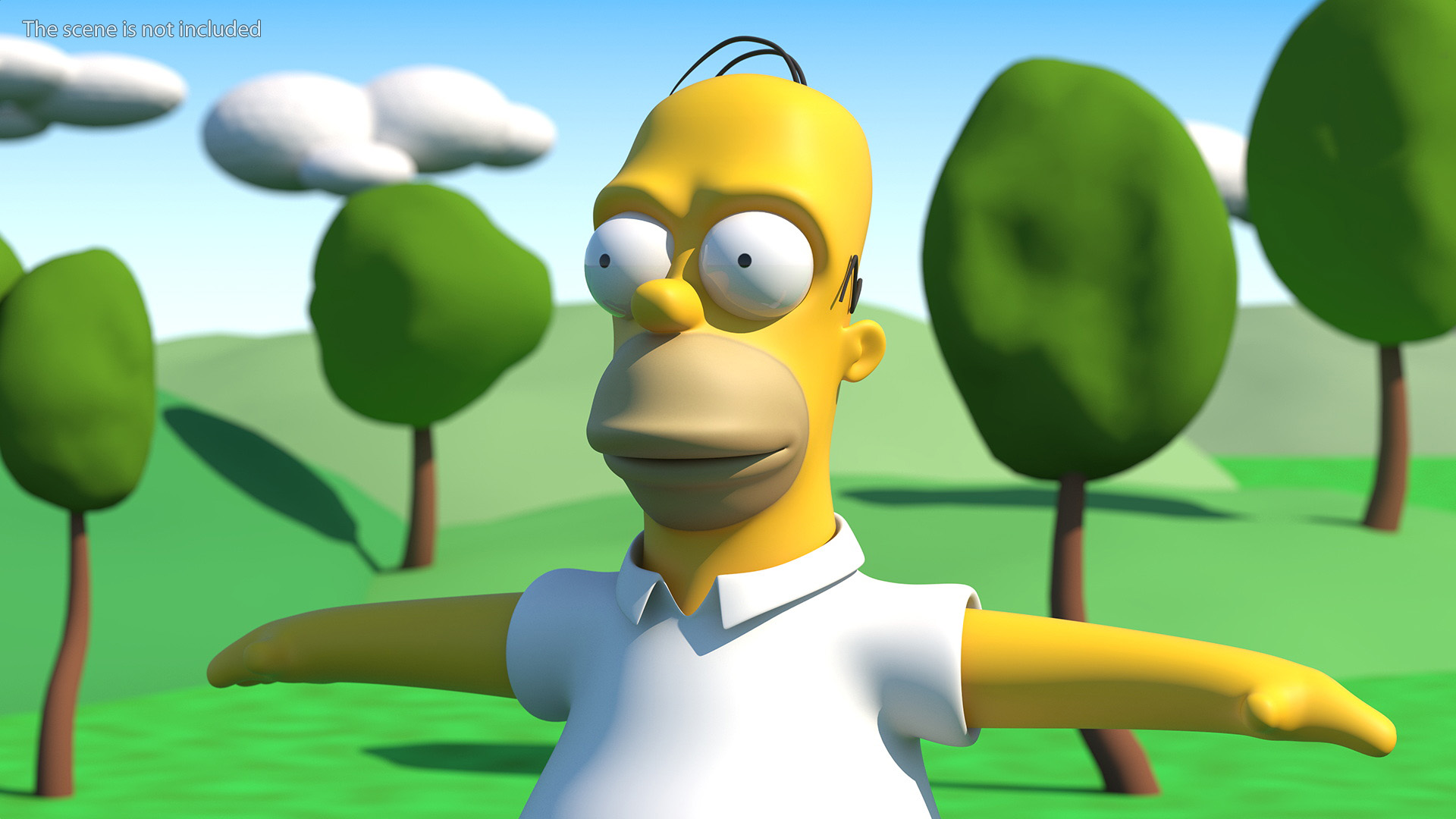 Homer Simpson Rigged for Maya 3D model