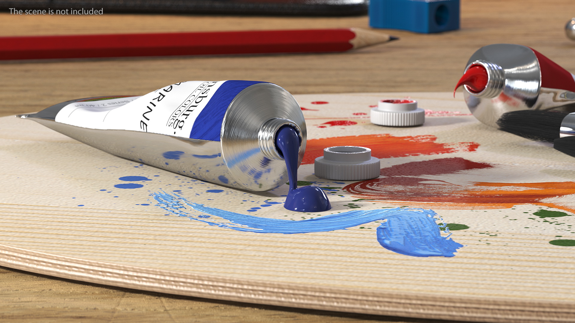 3D Paint Palette With Williamsburg Oil Paint