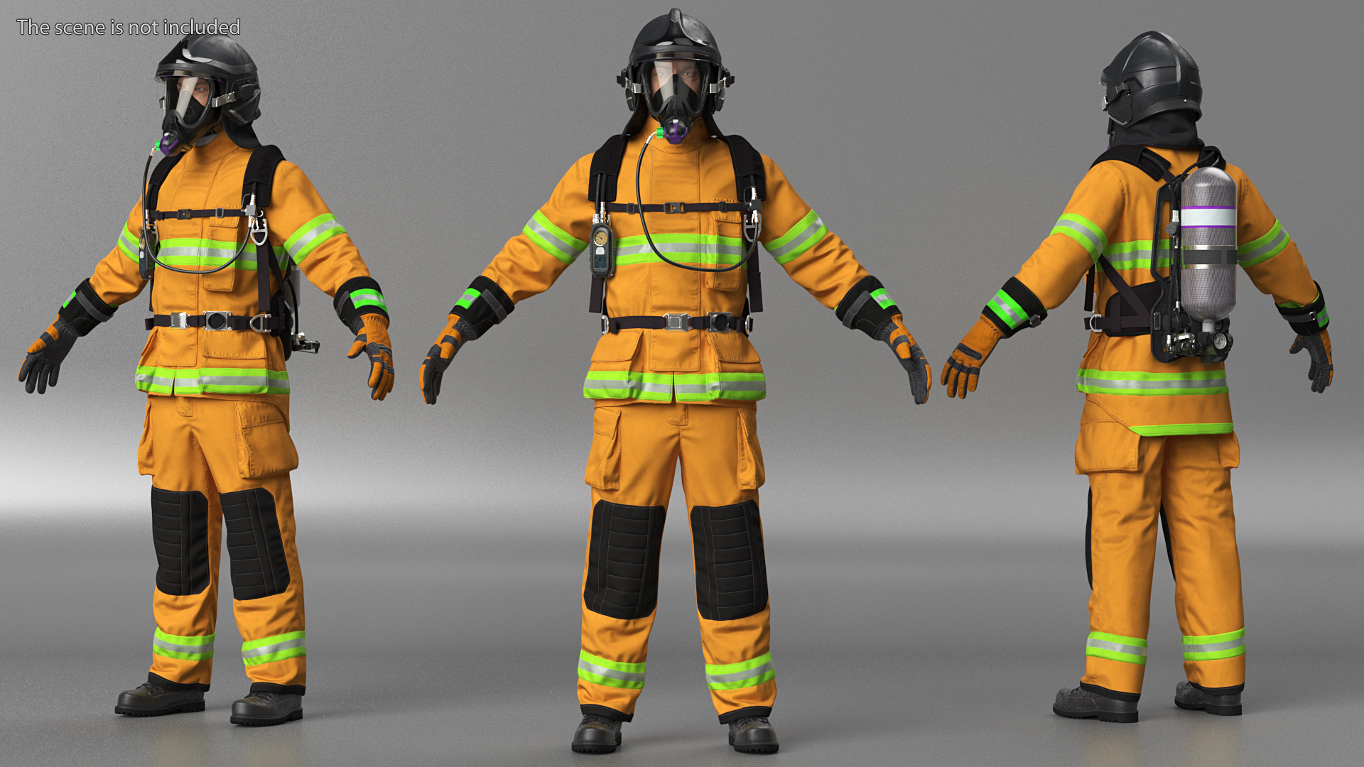 Firefighter Rescuer 3D model