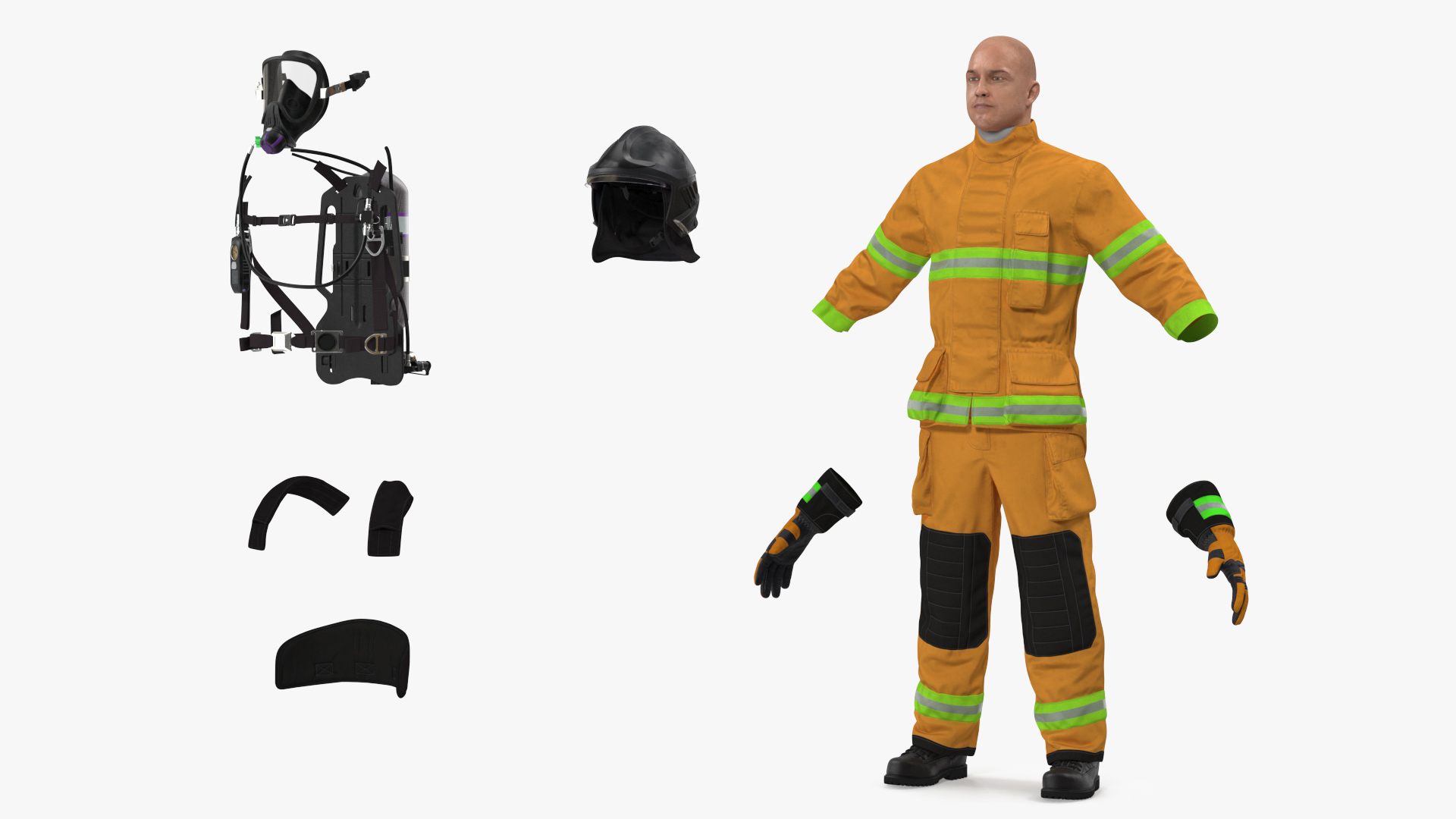 Firefighter Rescuer 3D model