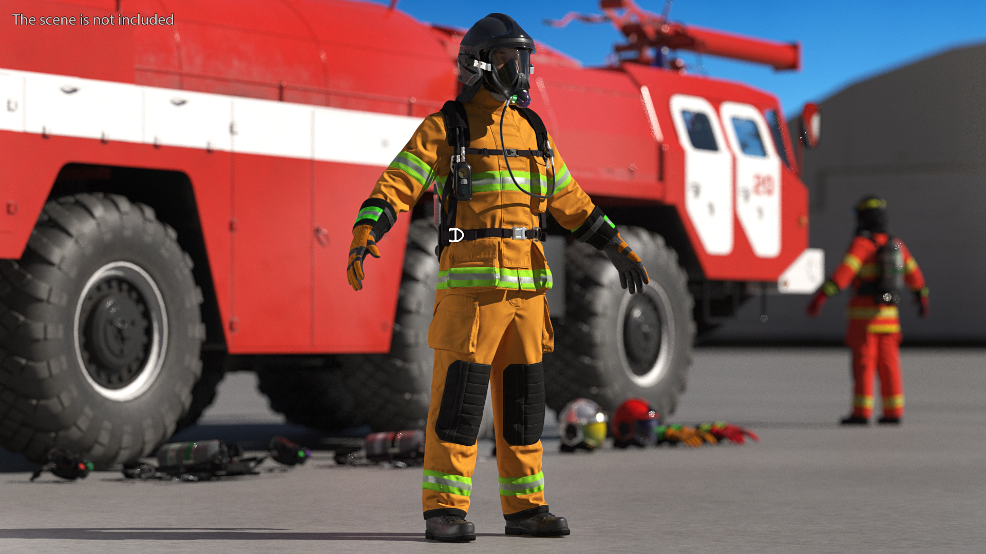 Firefighter Rescuer 3D model