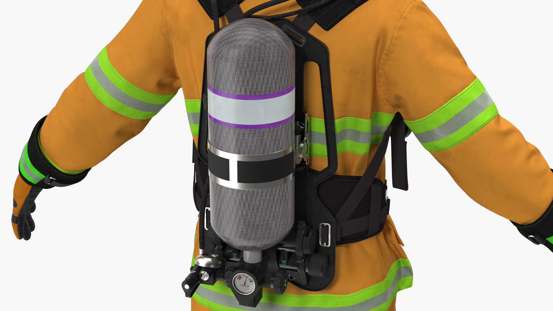 Firefighter Rescuer 3D model