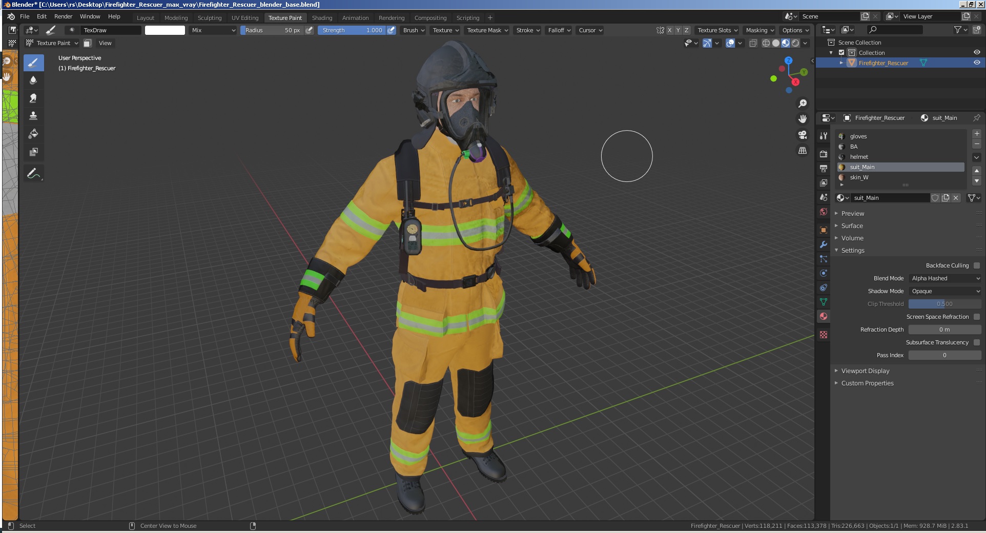 Firefighter Rescuer 3D model