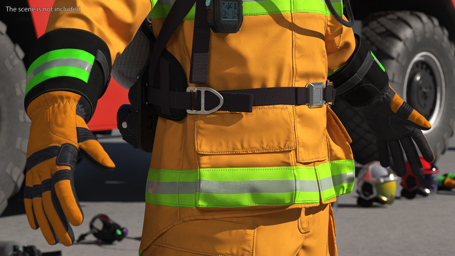 Firefighter Rescuer 3D model