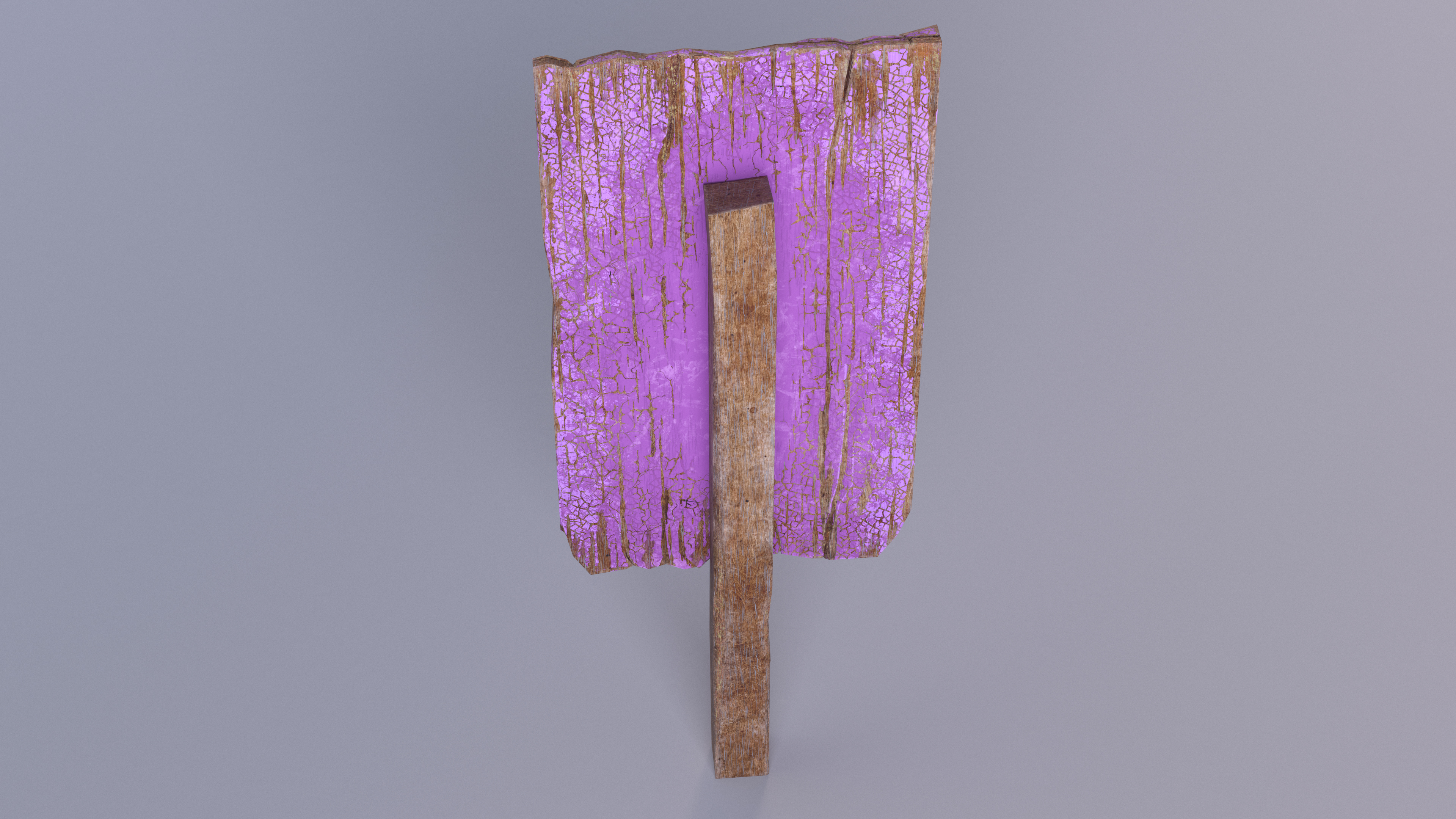 3D Old Weathered Rural Signpost model