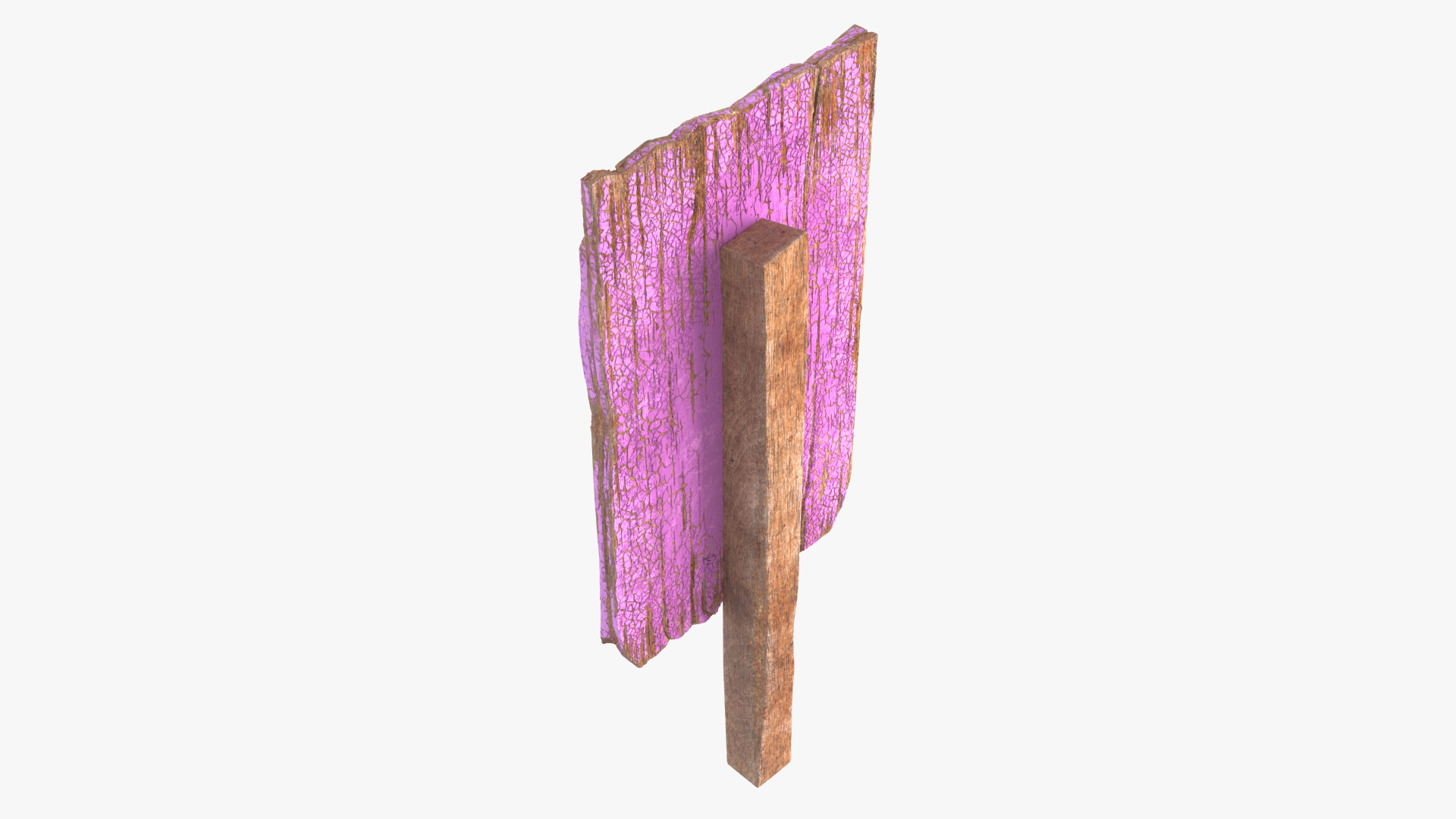 3D Old Weathered Rural Signpost model